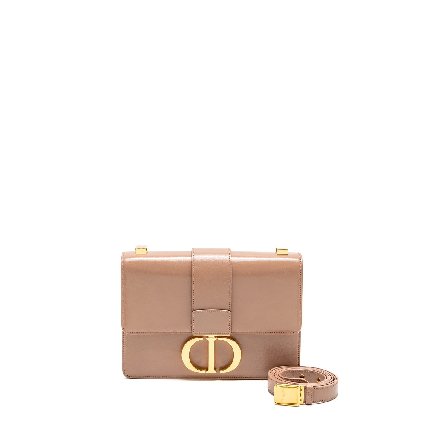 Dior Montaigne Purse Calfskin Dark Handbag Beige Travel Bag