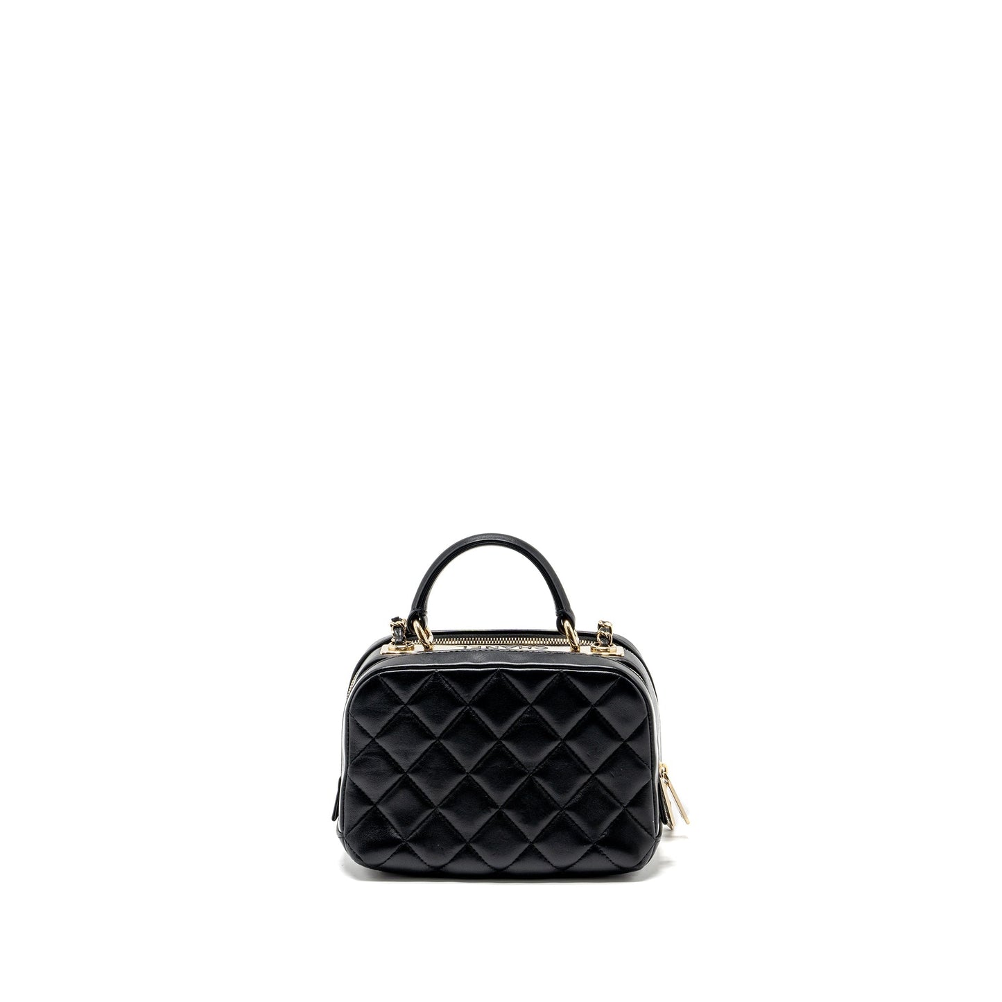 Chanel trendy cc top handle vanity lambskin Black Handbag Ghw 1