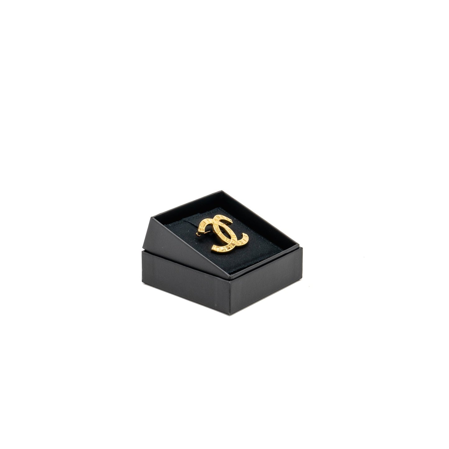 Chanel CC logo letter brooch tone Gold Handbag