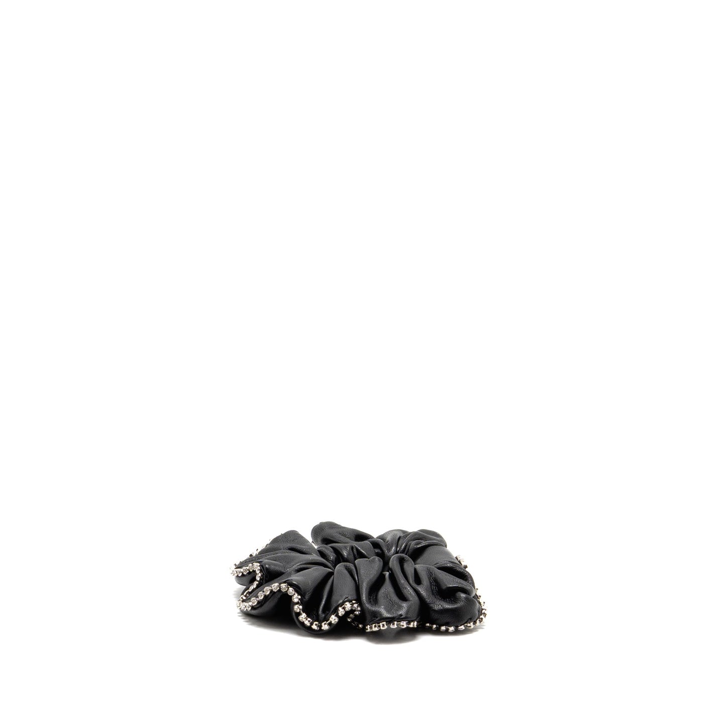 Chanel 22B Hair Tie Crystal Lambskin SHW Black Handbag