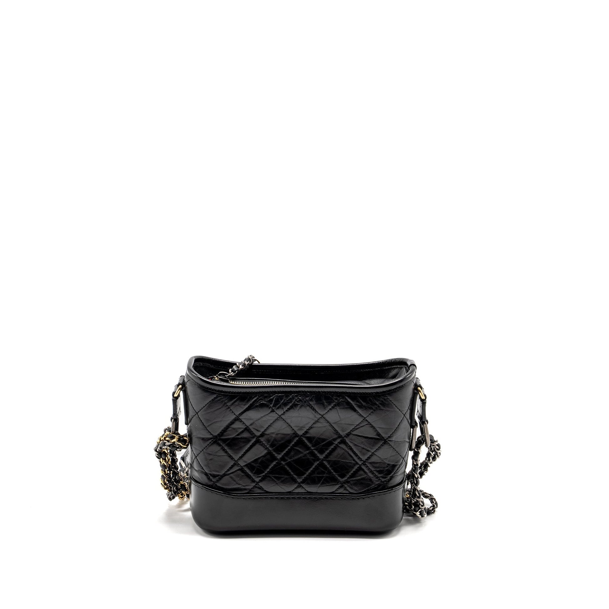 Chanel Gabrielle Hobo Calfskin Hardware Multicolour Black Small Shoulder Bag Hardware 3