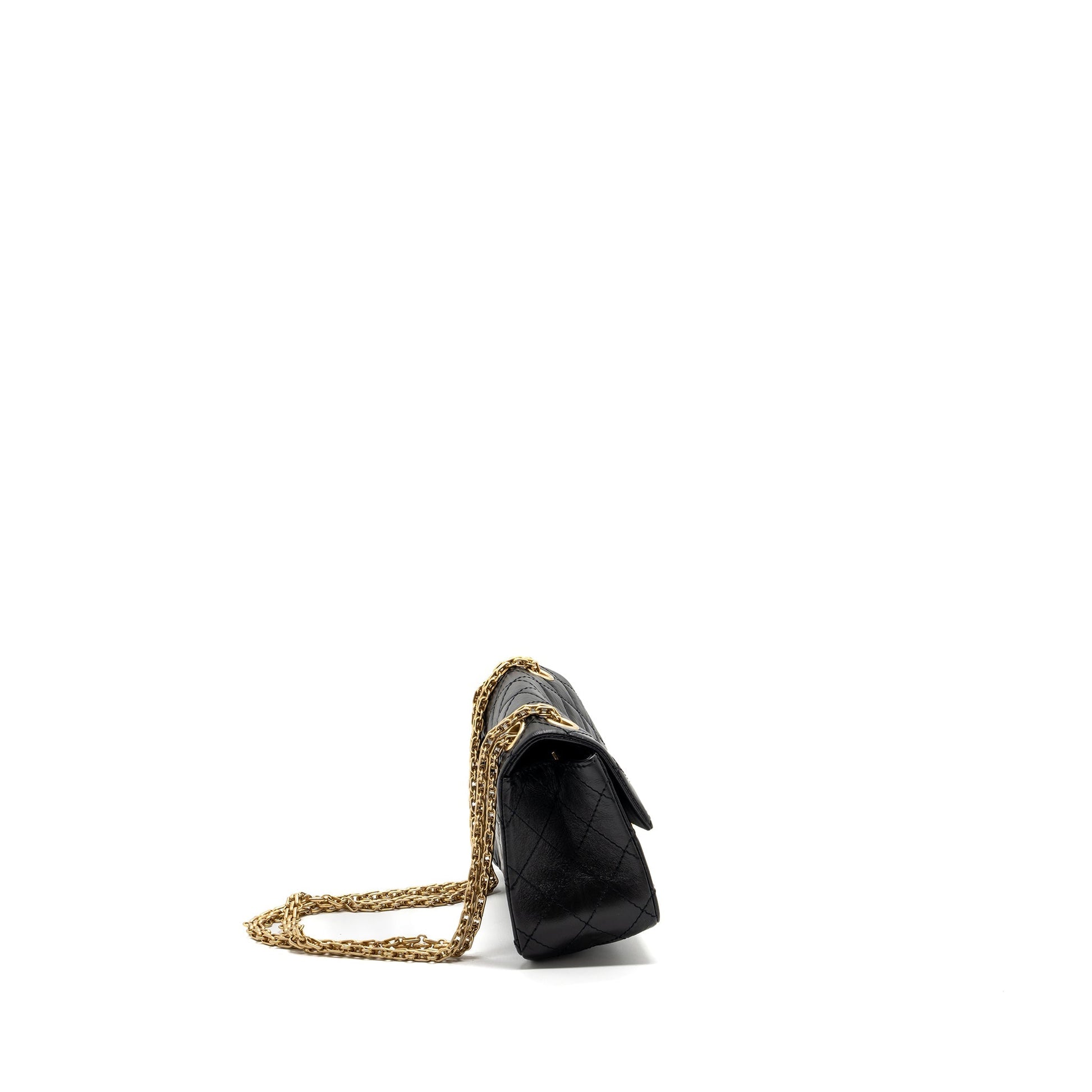 Chanel 2.55 Reissue Flap Aged Calfskin GHW Black Shoulder Bag Microchip 2