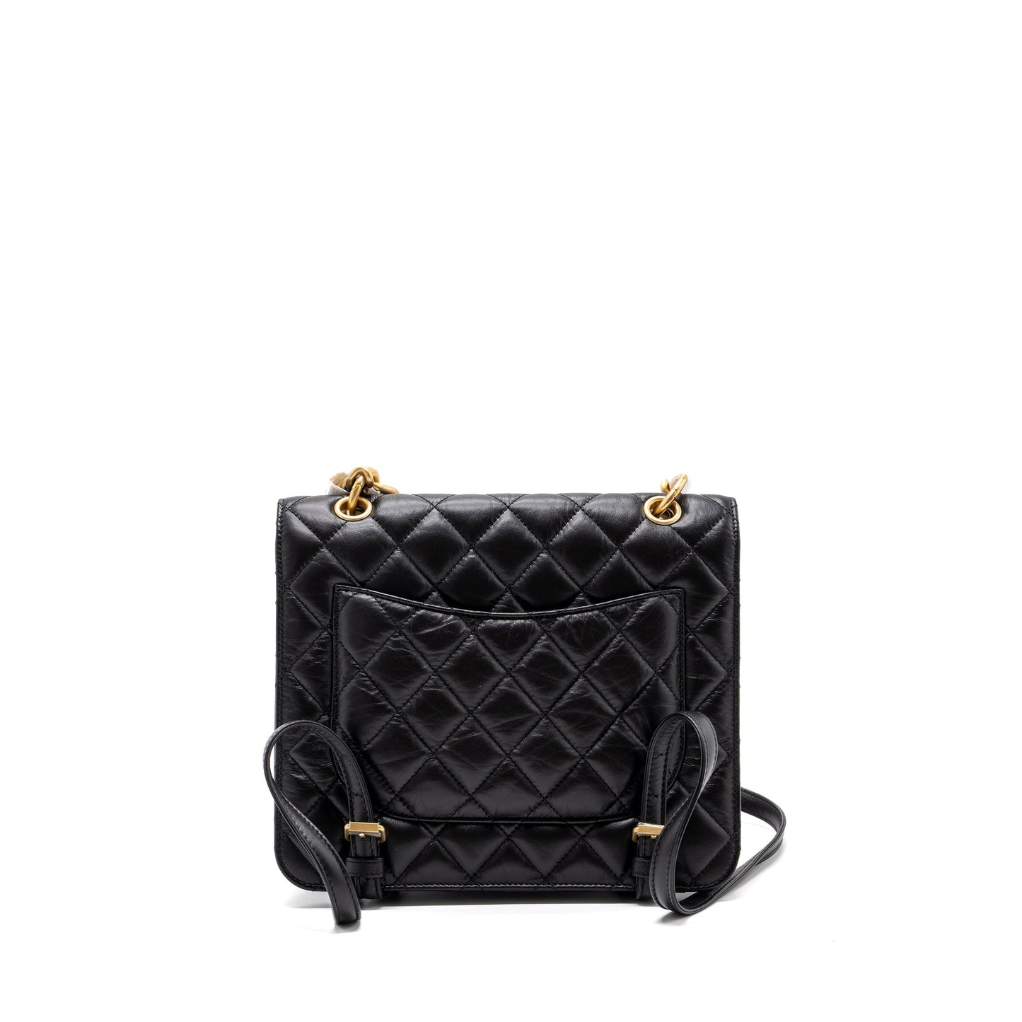 Chanel 23S flap backpack calfskin brushed GHW Black