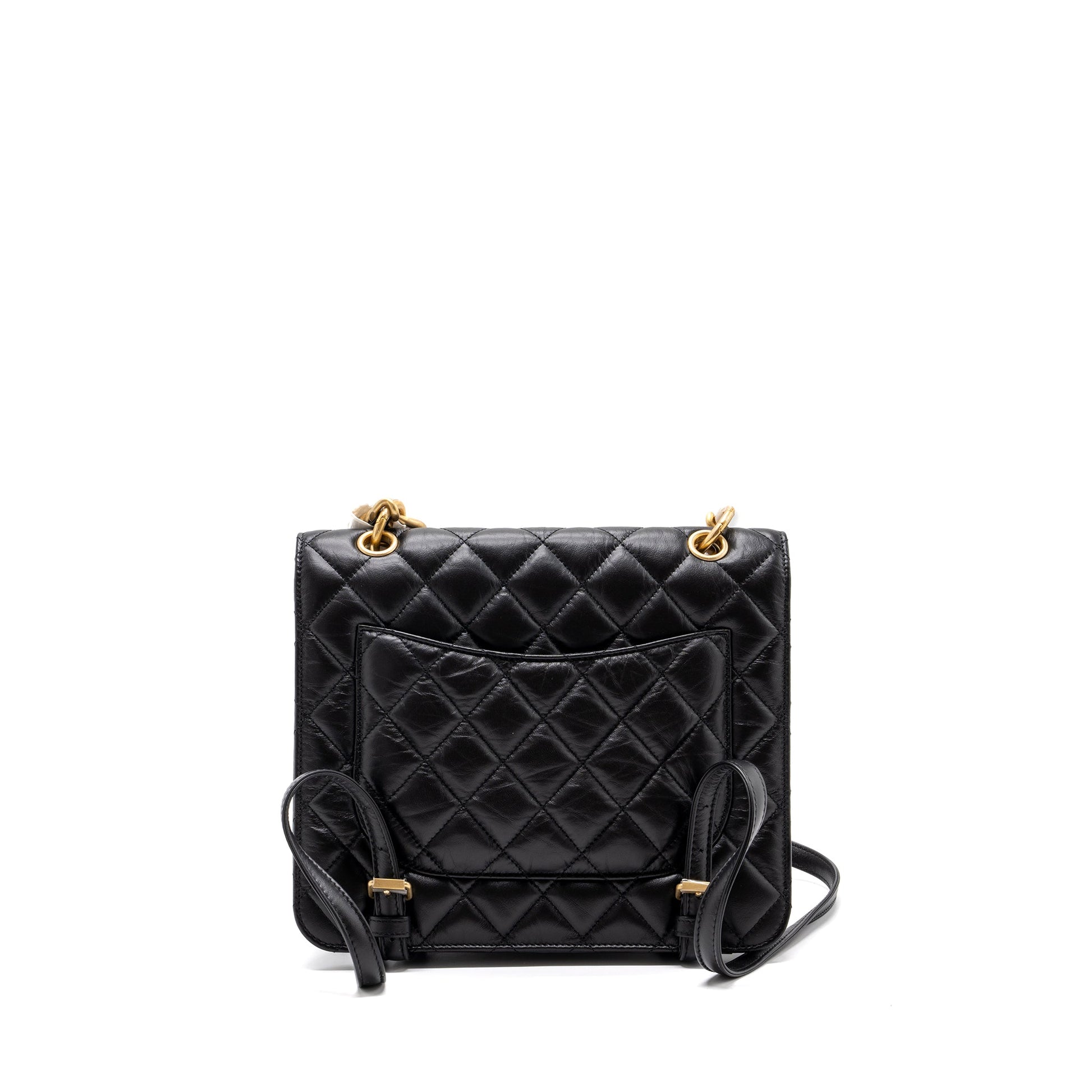 Chanel 23S flap backpack calfskin brushed GHW Black