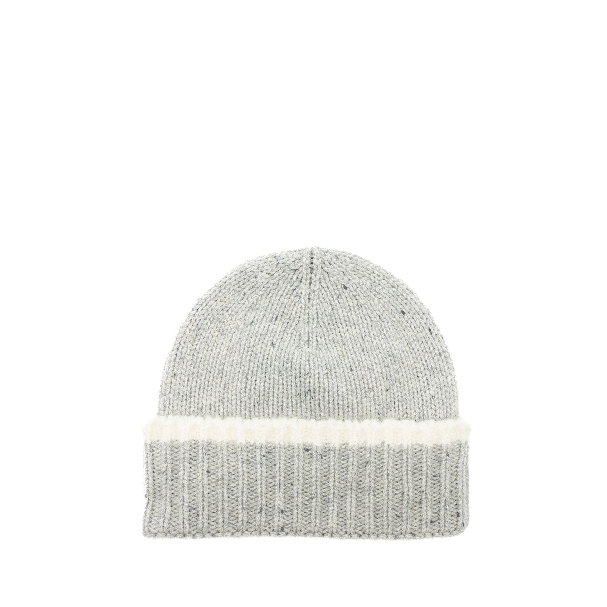 Chanel CC Logo Beanie Cashmere Silk Light Grey Hat