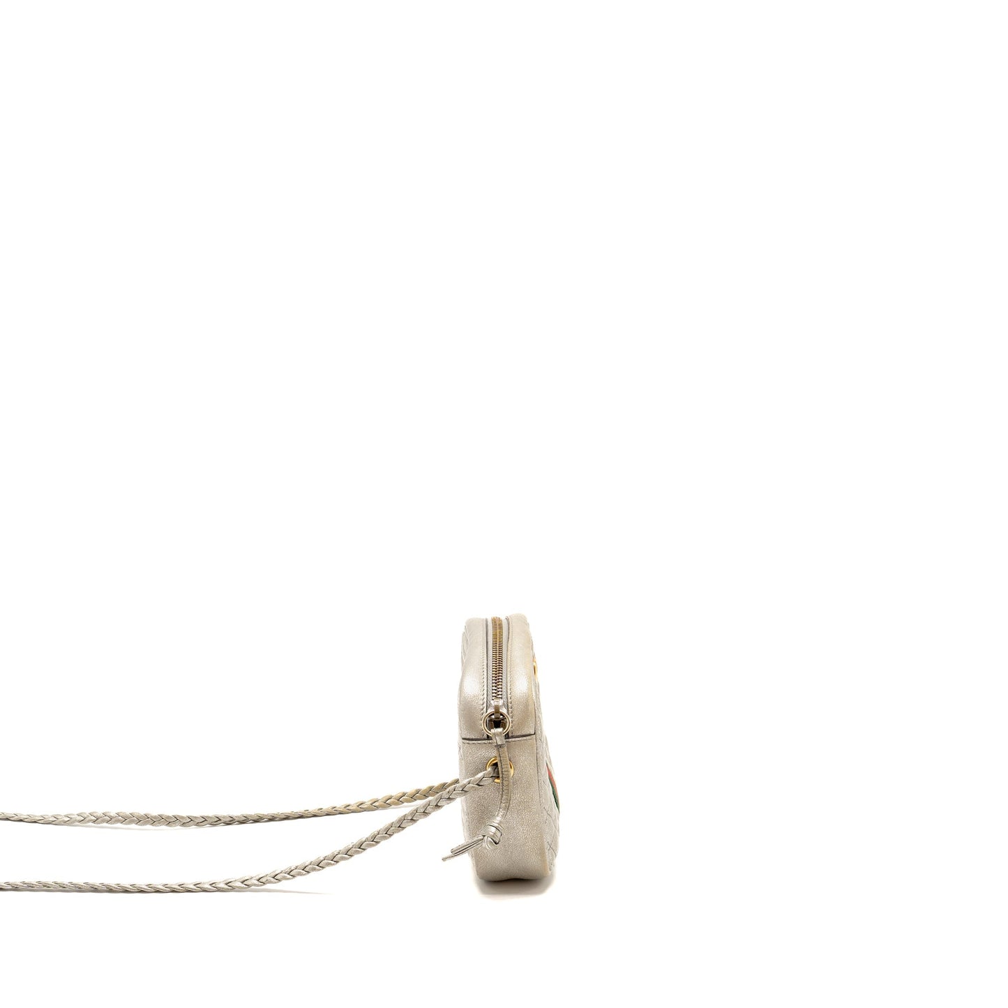 Gucci Ophidia Crossbody Bag Calfskin Metallic Silver