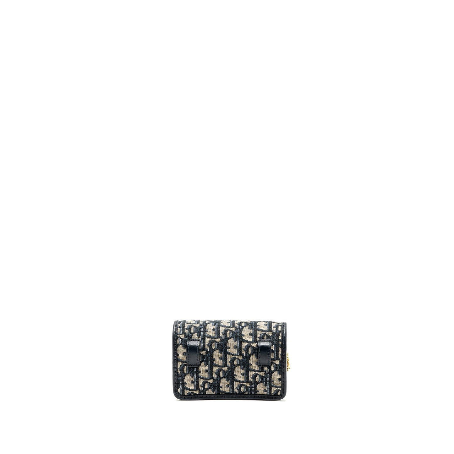 Dior Montaigne Pouch With Oblique Handbag Canvas Blue Travel Bag