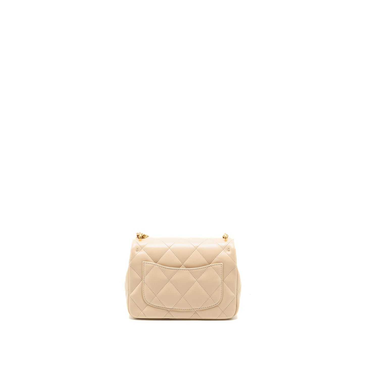 Chanel 25c Coco Love Adjustable Shiny Lambskin Beige Handbag