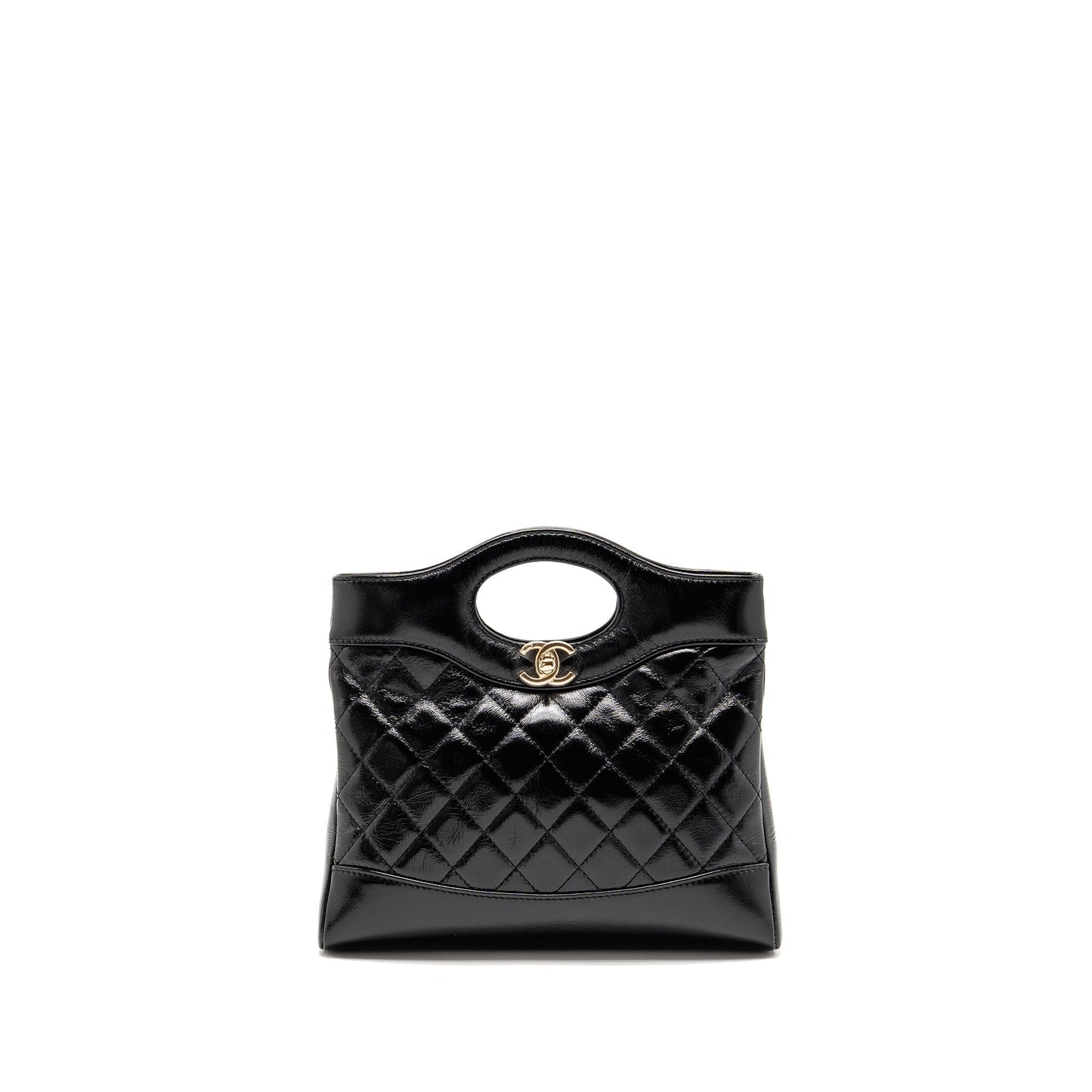 Chanel 24S 31 shiny lambskin LGHW microchip Black Mini Bag