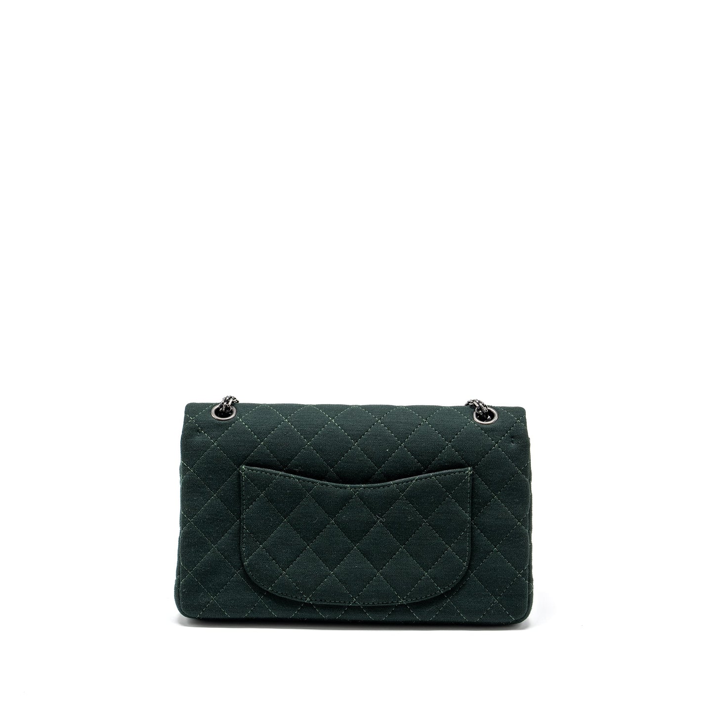 Chanel reissue 2.55 226 double flap fabric Green Shoulder Bag