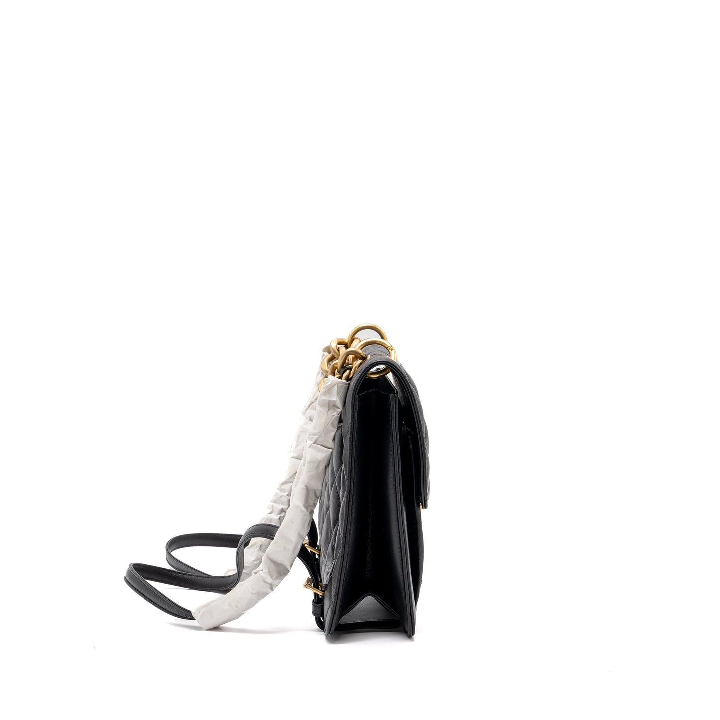 Chanel 23S flap backpack calfskin brushed GHW Black