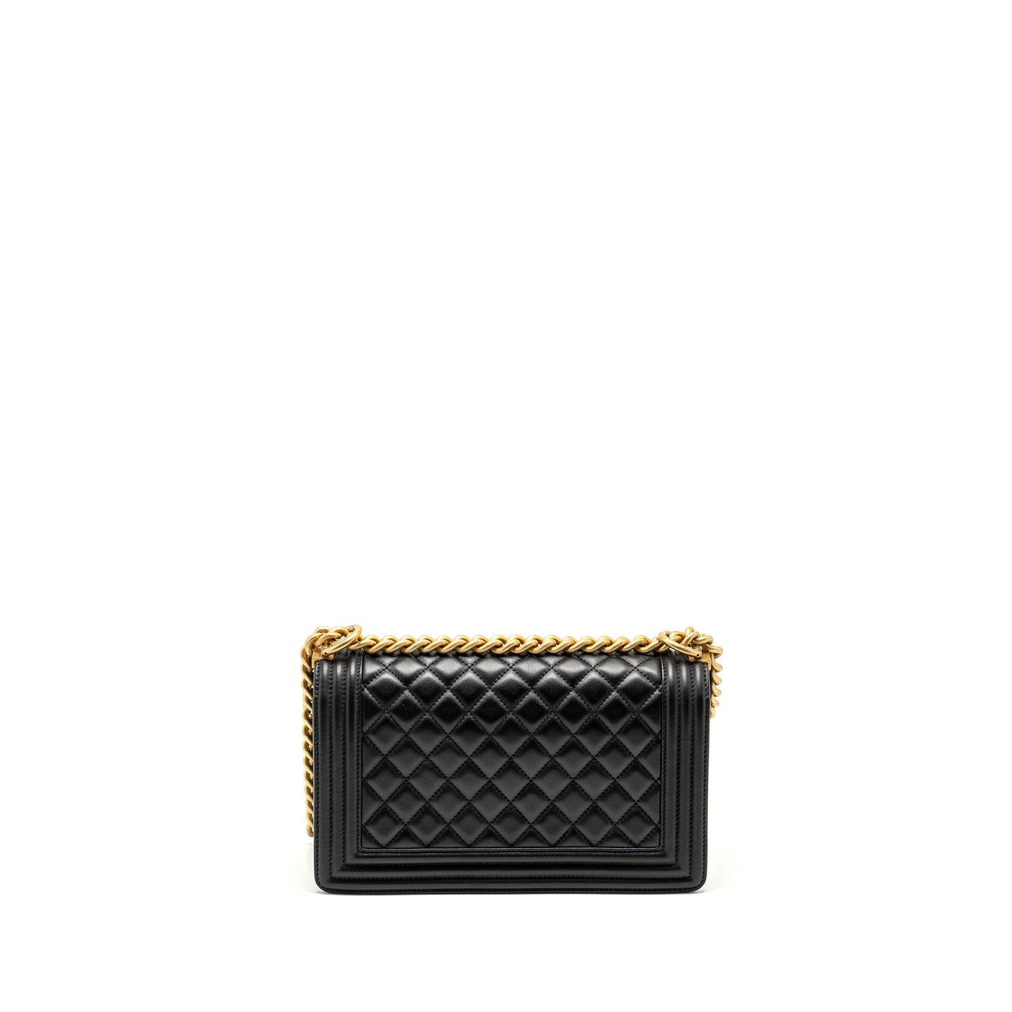 Chanel Boy Calfskin GHW Black Handbag Black Ghw