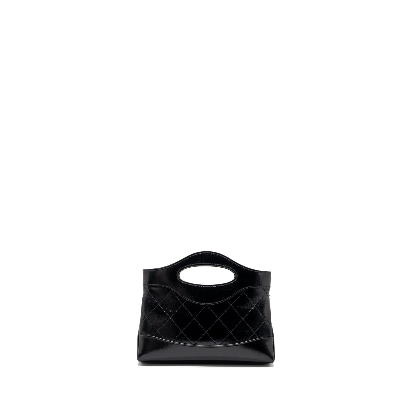 Chanel 24C 31 shiny calfskin LGHW microchip Black Clutch Bag