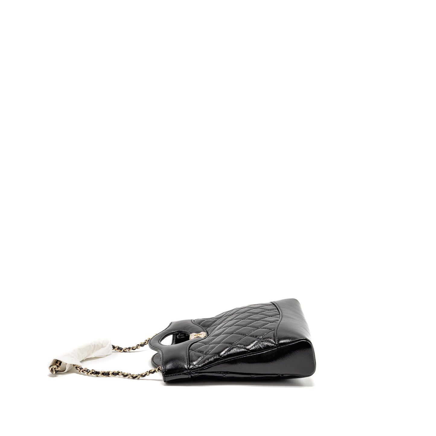 Chanel 24S 31 shiny lambskin LGHW microchip Black Mini Bag