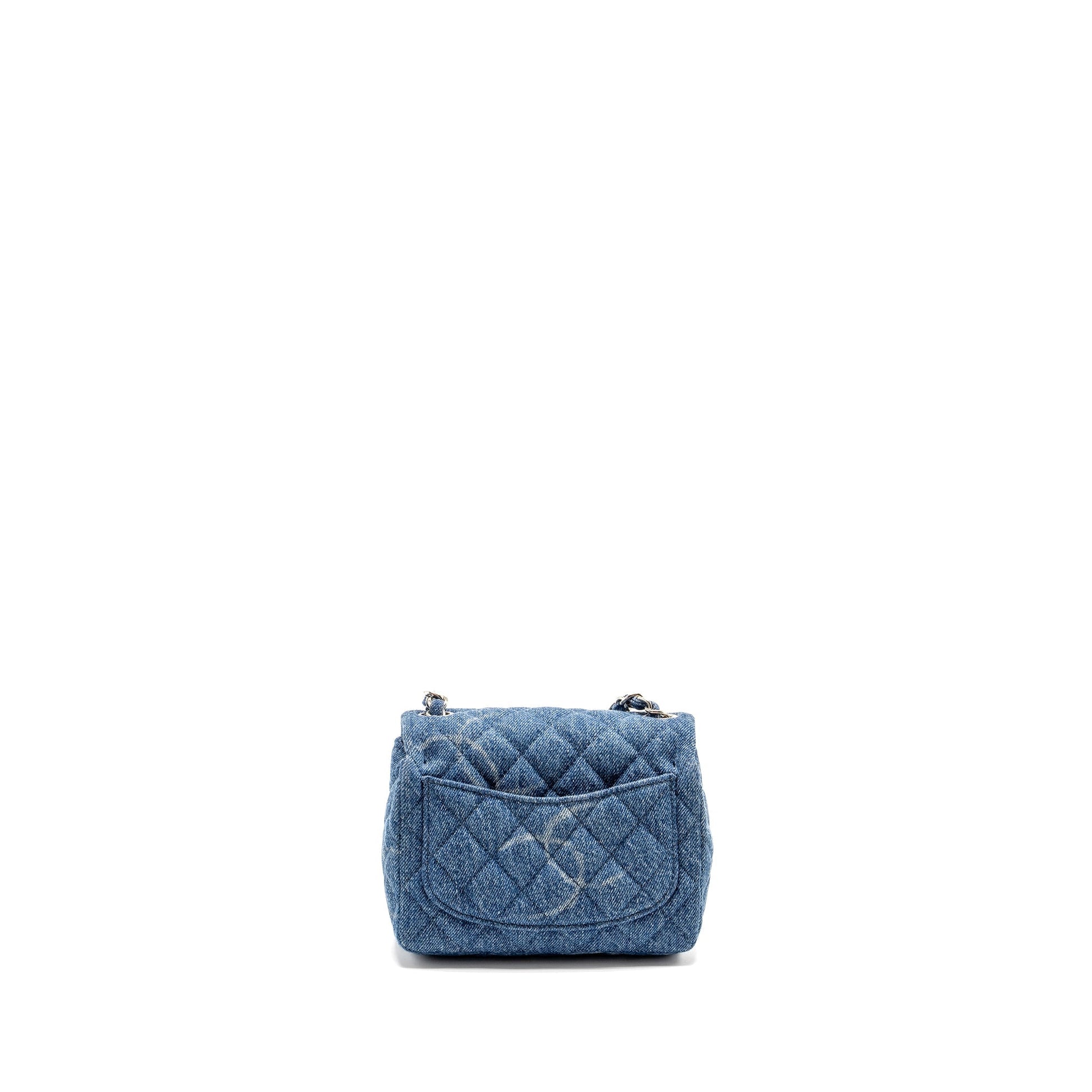Chanel Square flap denim SHW Blue Shoulder Bag