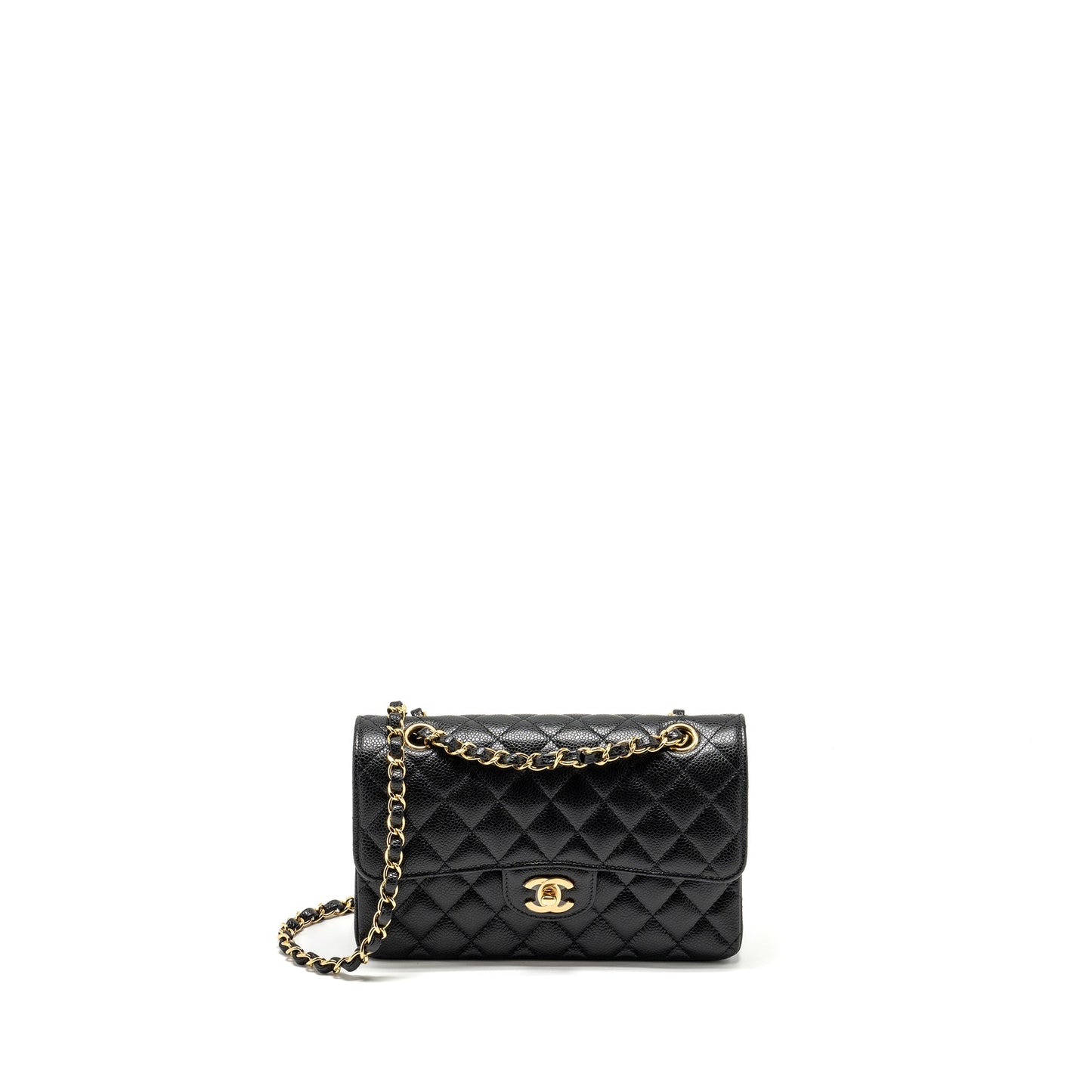 Chanel Classic Double Flap Caviar GHW Black Small Shoulder Bag Ghw 6