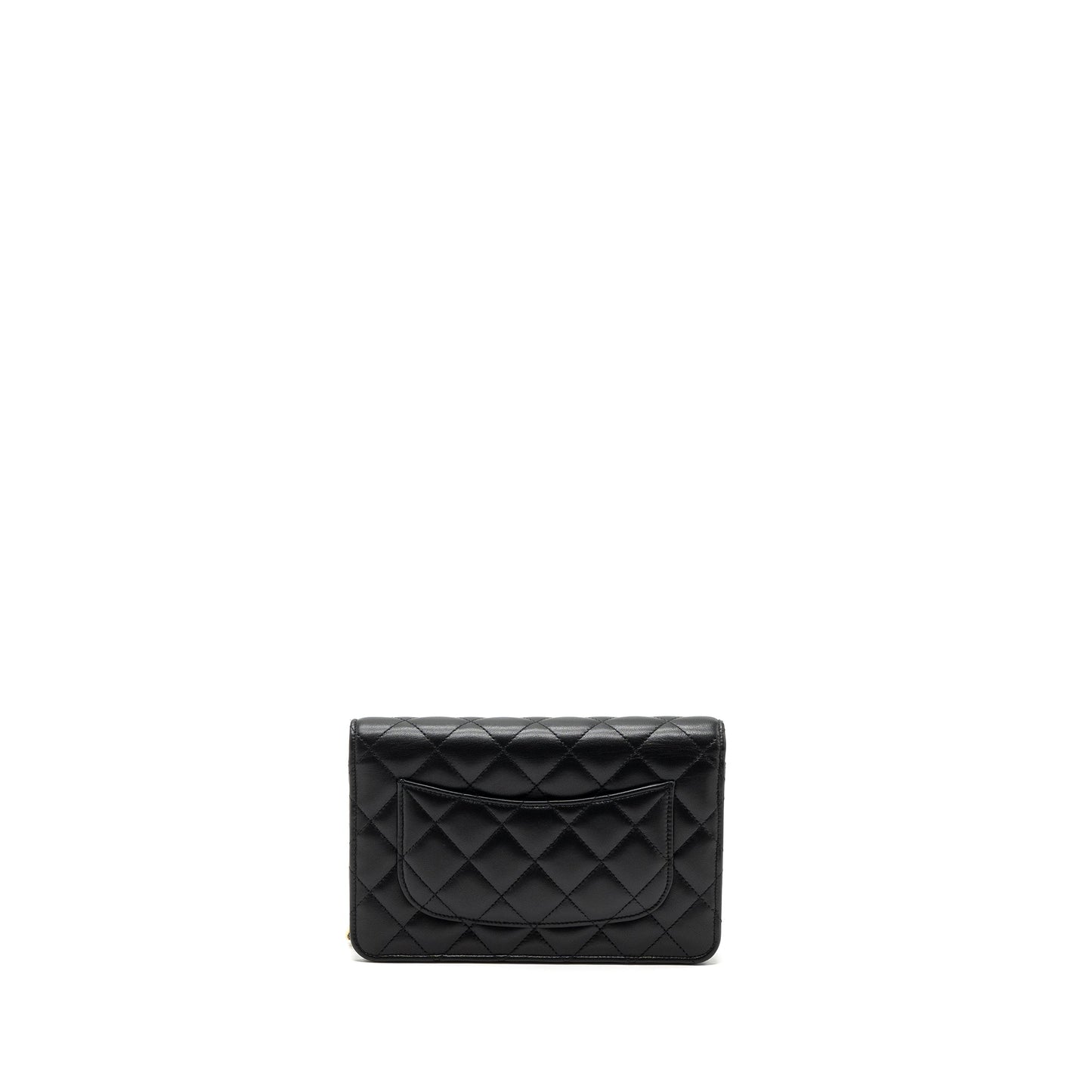 Chanel Classic On Lambskin GHW Black Wallet Case