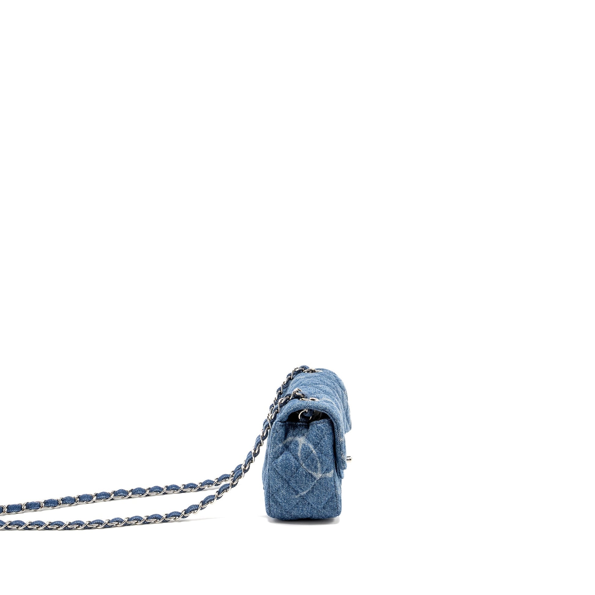 Chanel Square flap denim SHW Blue Shoulder Bag