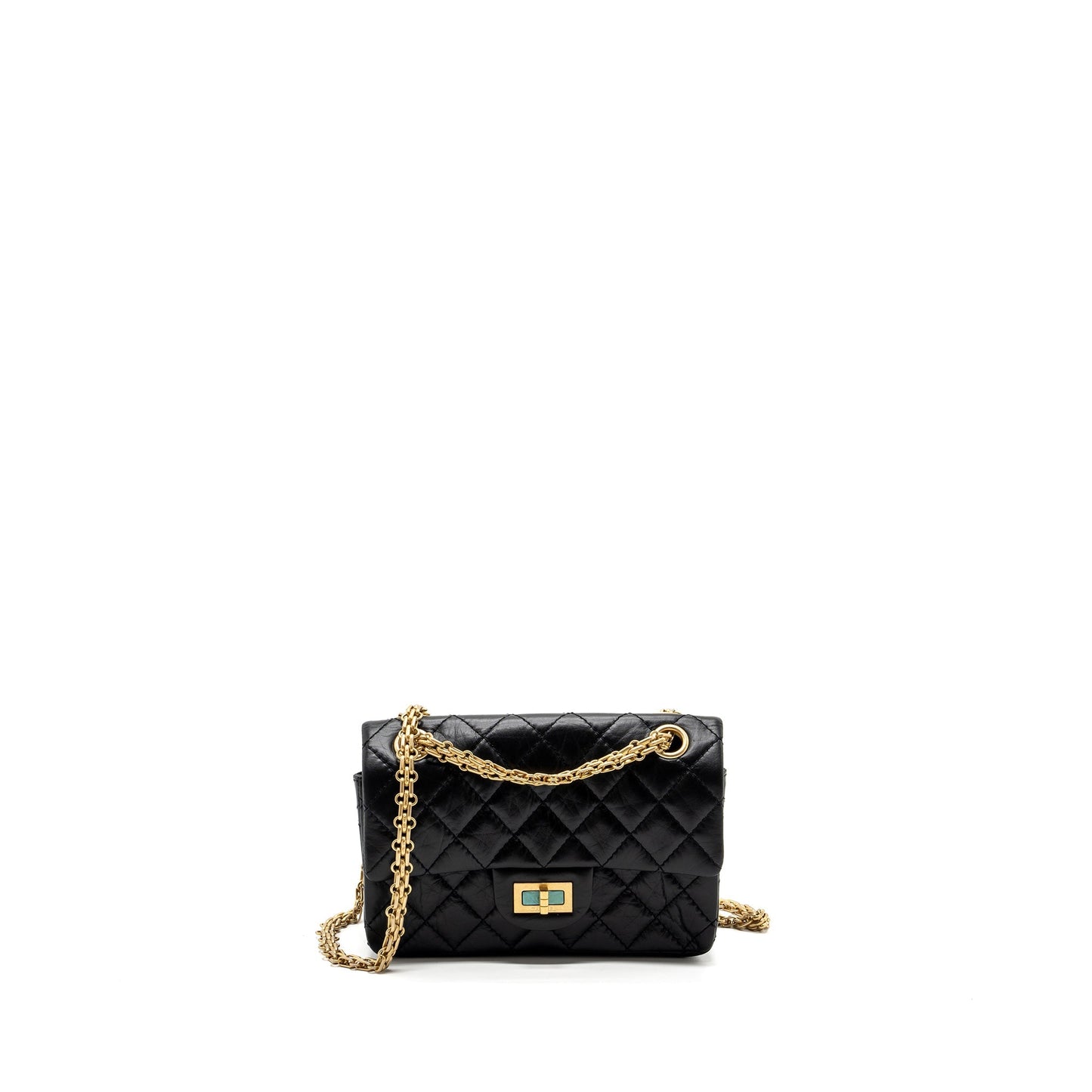 Chanel 2.55 Reissue Flap Aged Calfskin GHW Black Shoulder Bag Microchip 2