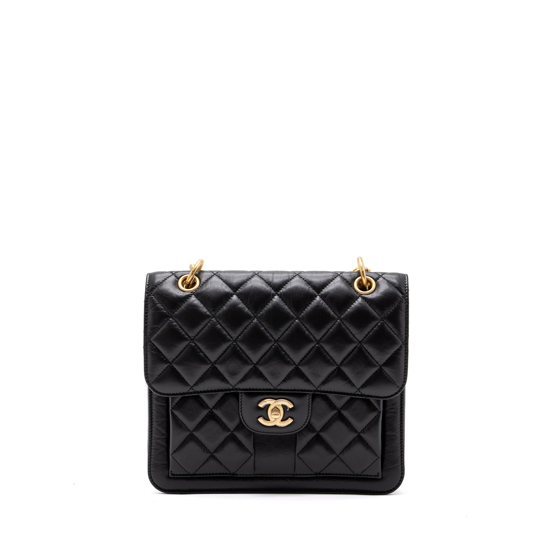 Chanel 23S flap backpack calfskin brushed GHW Black