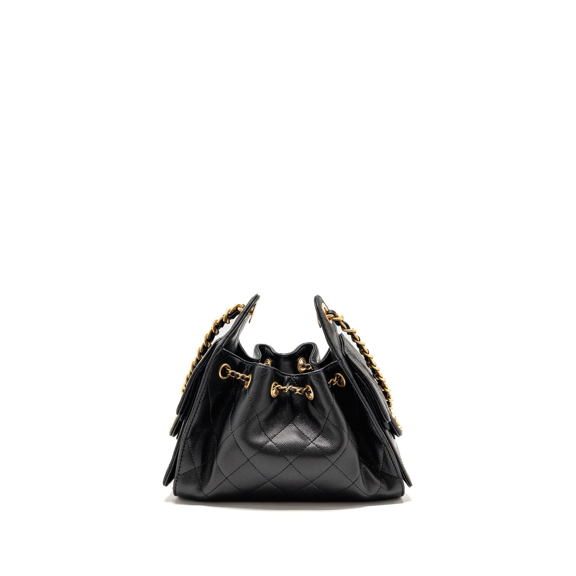 Chanel 25 caviar GHW Microchip Black Mini Bag Ghw Microchip
