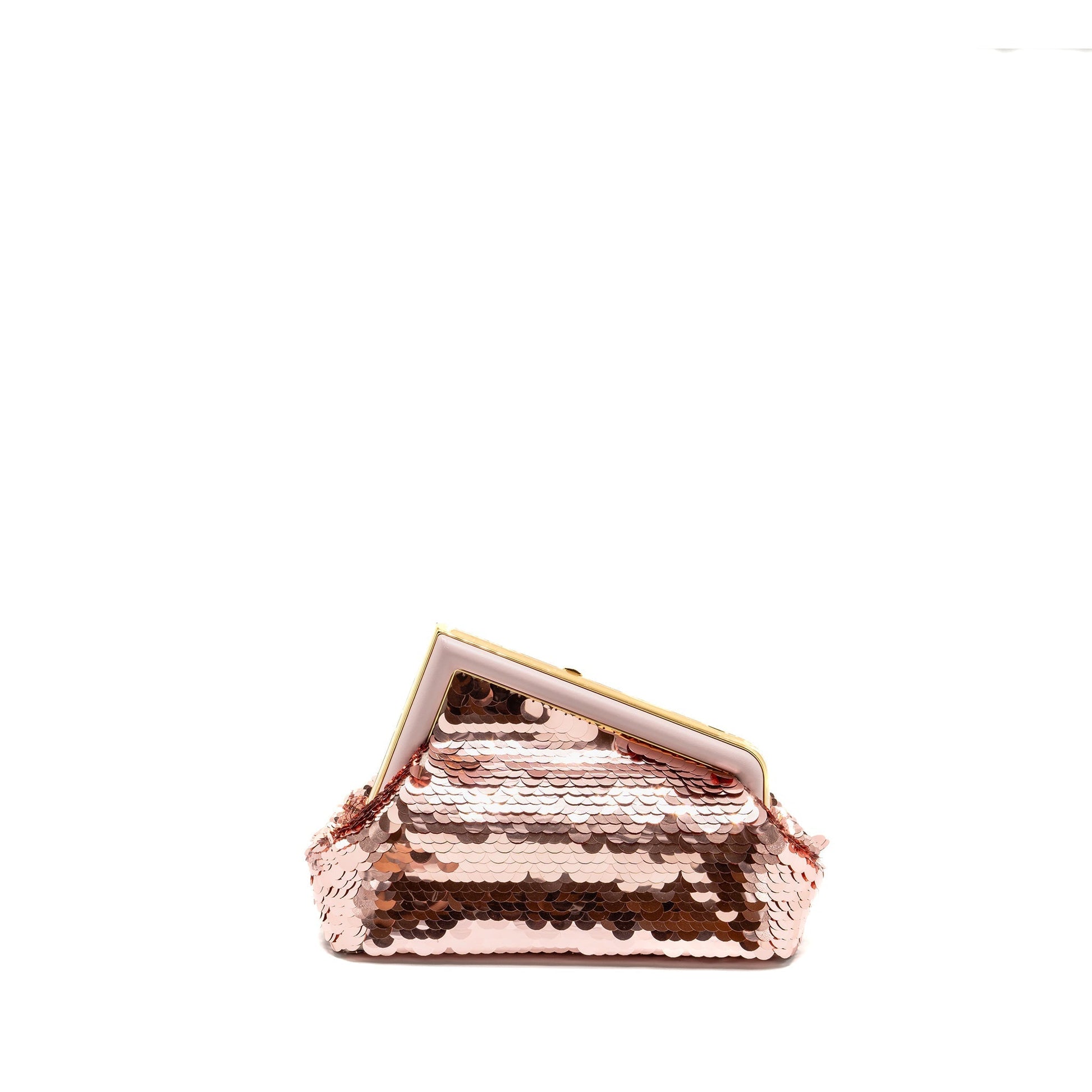 Fendi First Clutch Purse Sequin Multicolour Pink Small Clutch Bag
