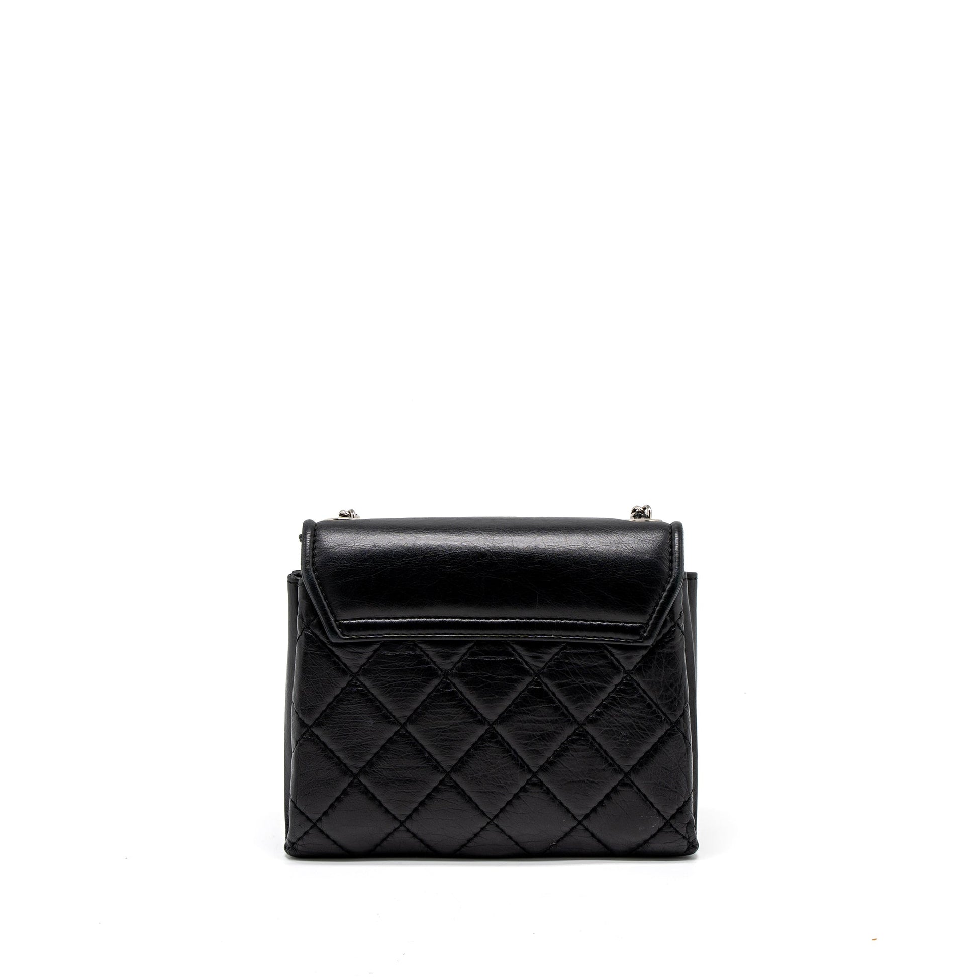 Chanel Giant CC Logo Calfskin Navy SHW Handbag