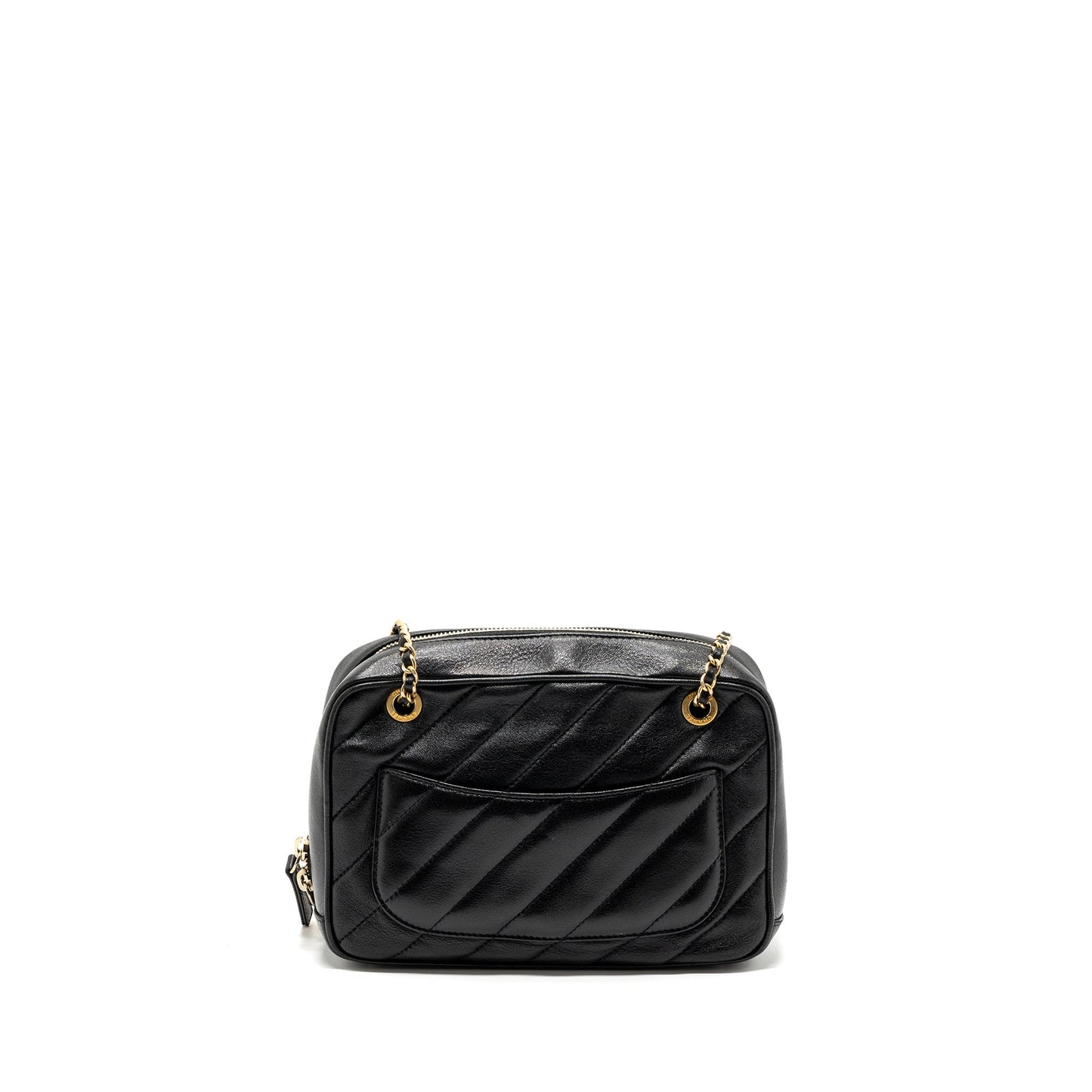 Chanel zipper camera lambskin GHW Black Handbag