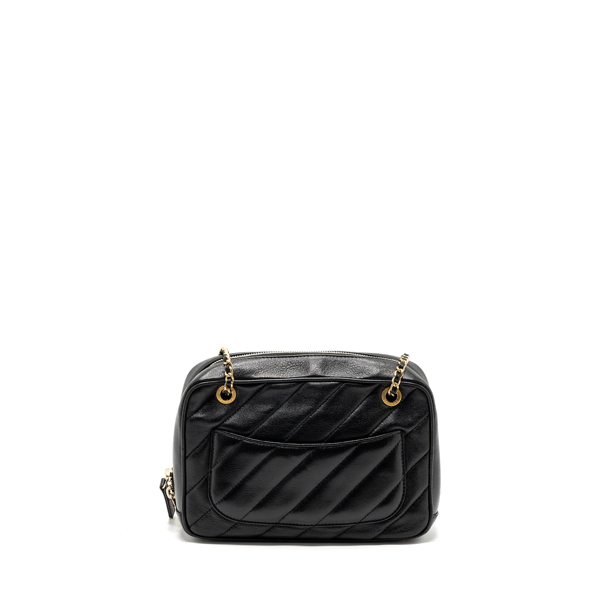 Chanel zipper camera lambskin GHW Black Handbag