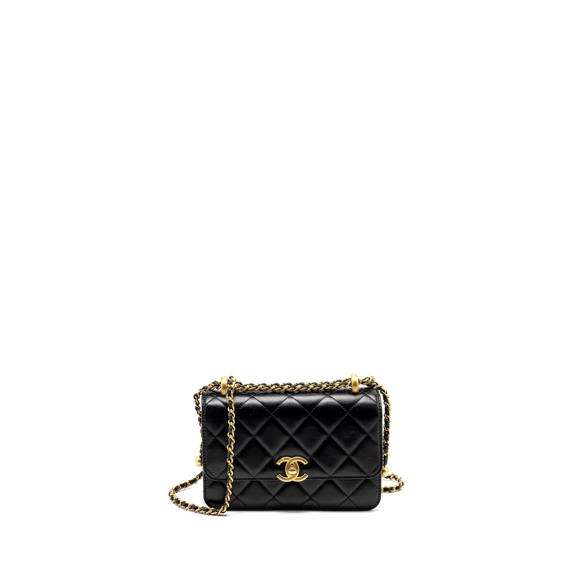 Chanel crush flap calfskin GHW microchip Black Gold Shoulder Bag