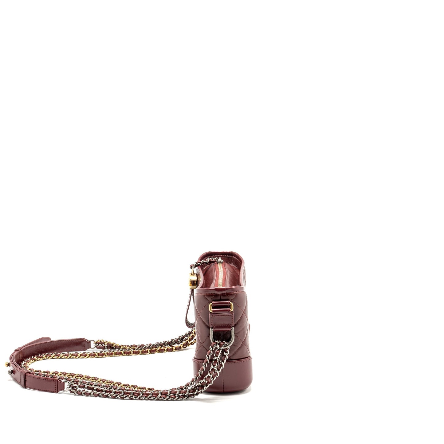 Chanel Gabrielle Hobo Calfskin Hardware Multicolour Red Small Shoulder Bag