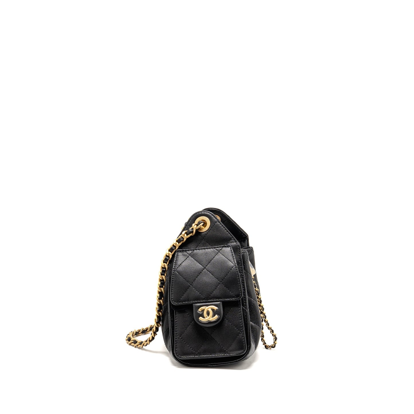 Chanel 25 caviar GHW Microchip Black Mini Bag Ghw Microchip