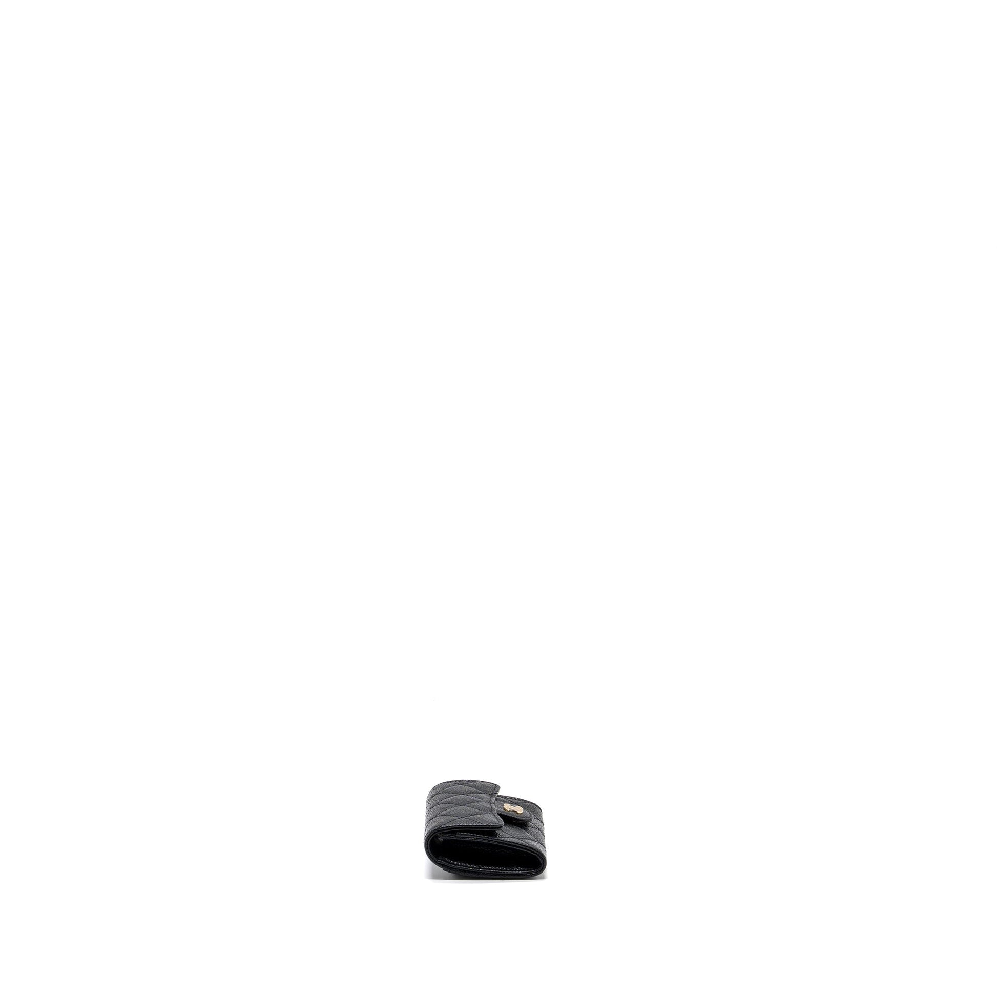 Chanel classic flap card holder caviar GHW Black Wallet Case Microchip 4