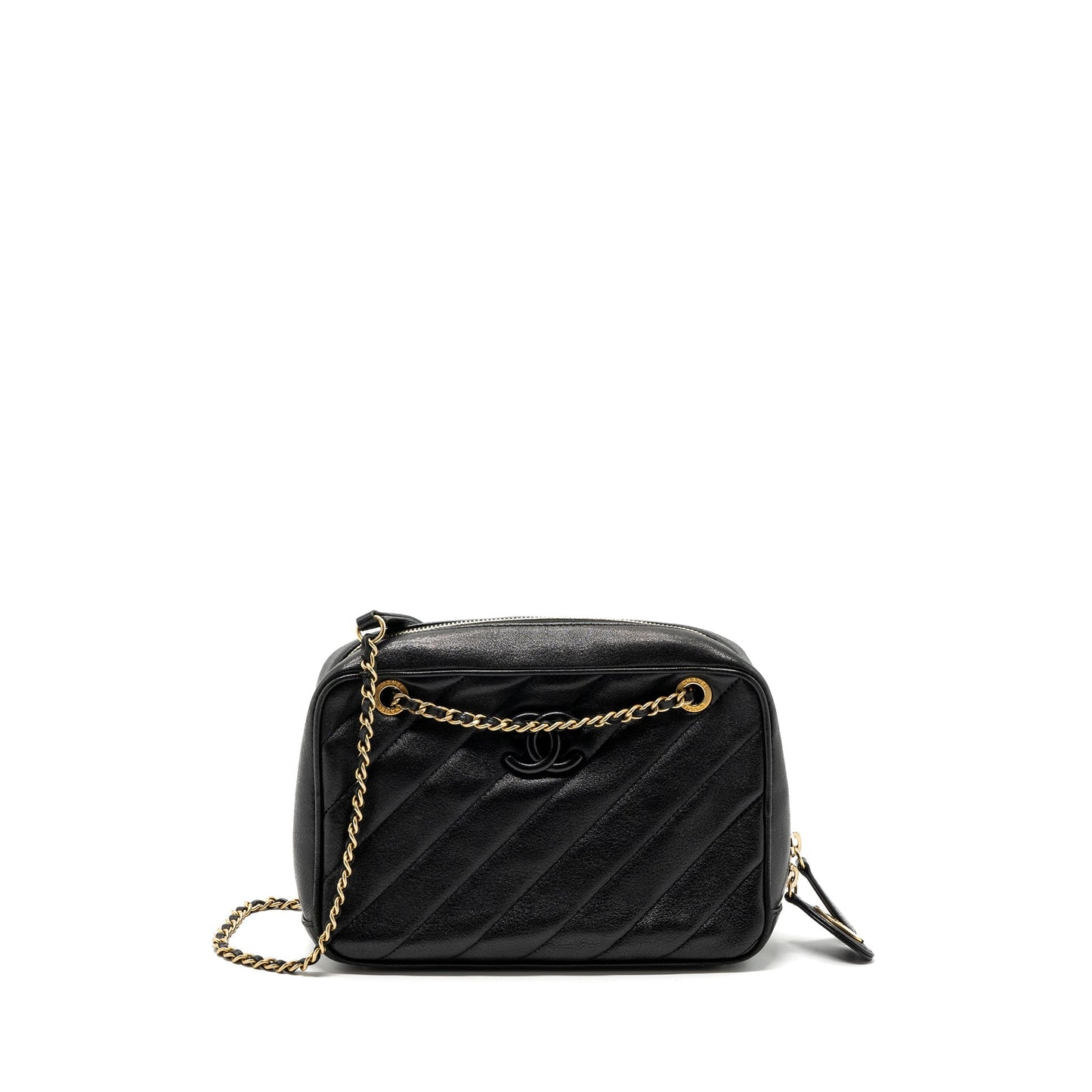 Chanel zipper camera lambskin GHW Black Handbag