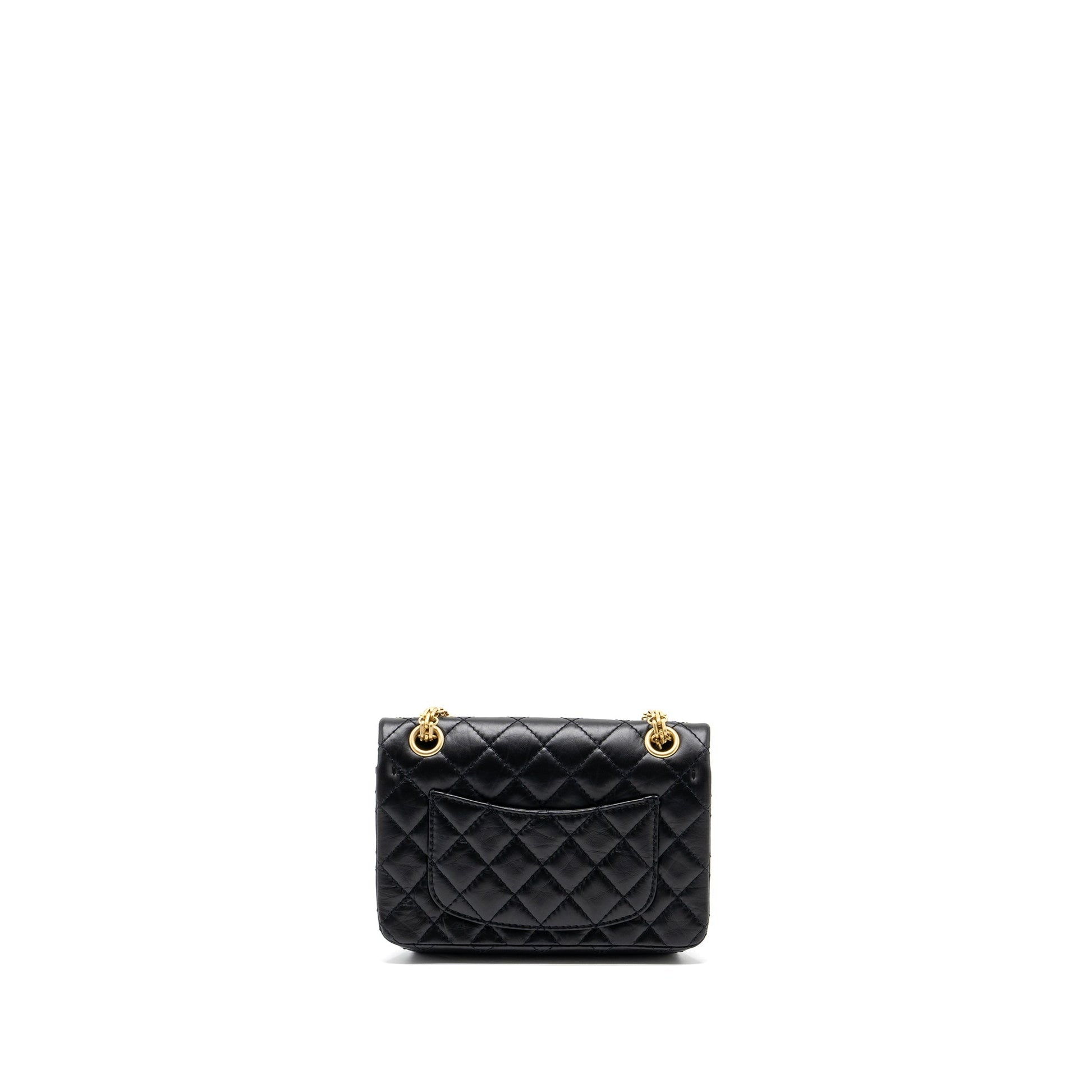 Chanel 2.55 Reissue Flap Aged Calfskin GHW Black Shoulder Bag Microchip 1