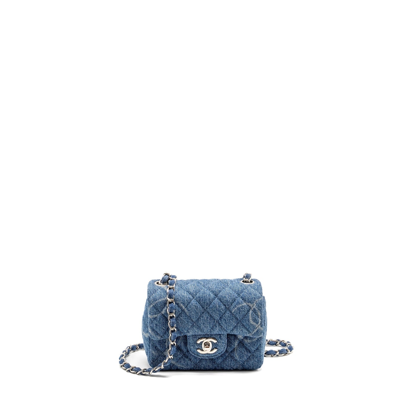 Chanel Square flap denim SHW Blue Shoulder Bag