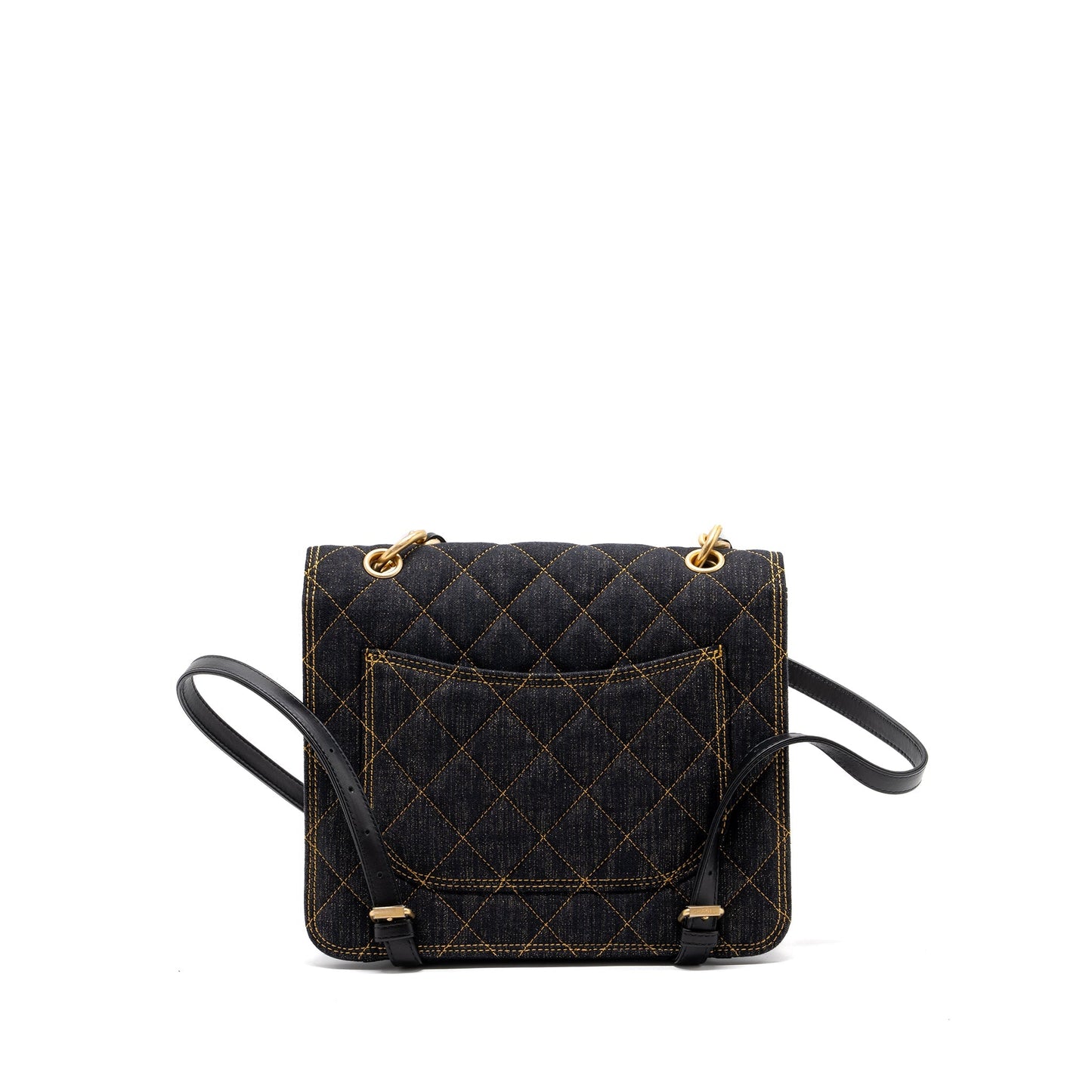 Chanel 23S flap backpack denim dark Brushed Blue Ghw Microchip