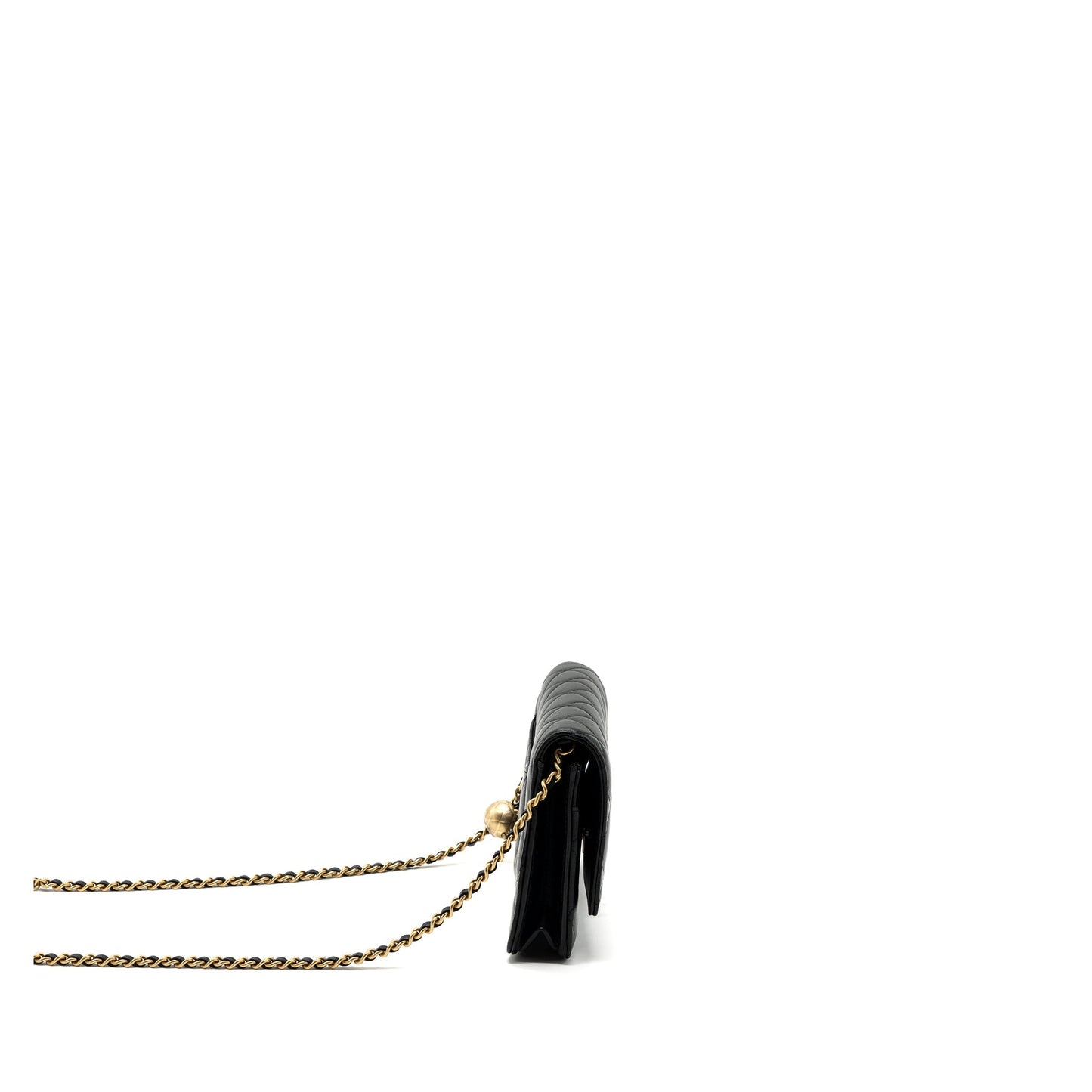 Chanel pearl crush on lambskin GHW microchip Black Wallet Case Microchip 11