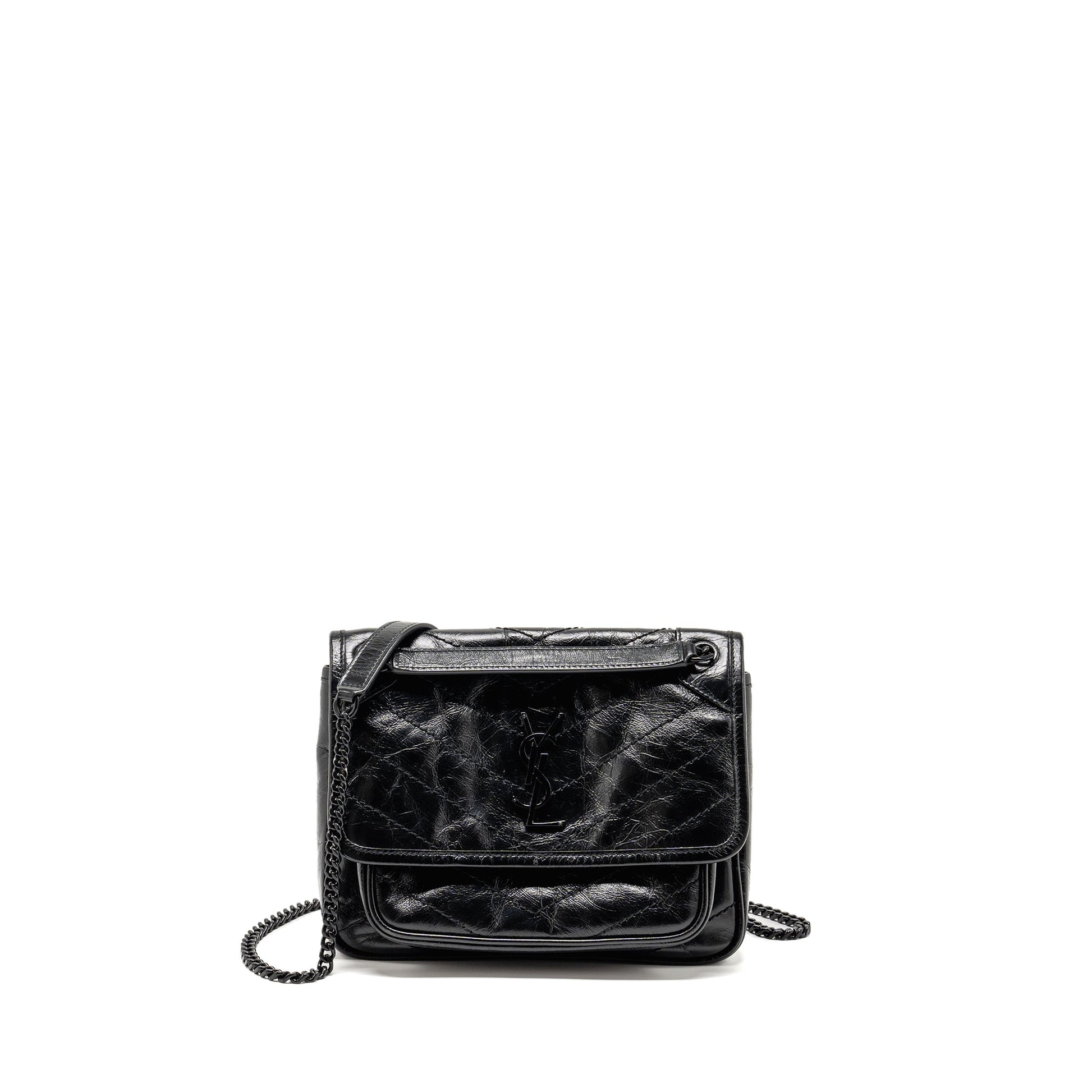 YSL Saint Laurent Baby Niki Purse Calfskin So Travel Bag Black