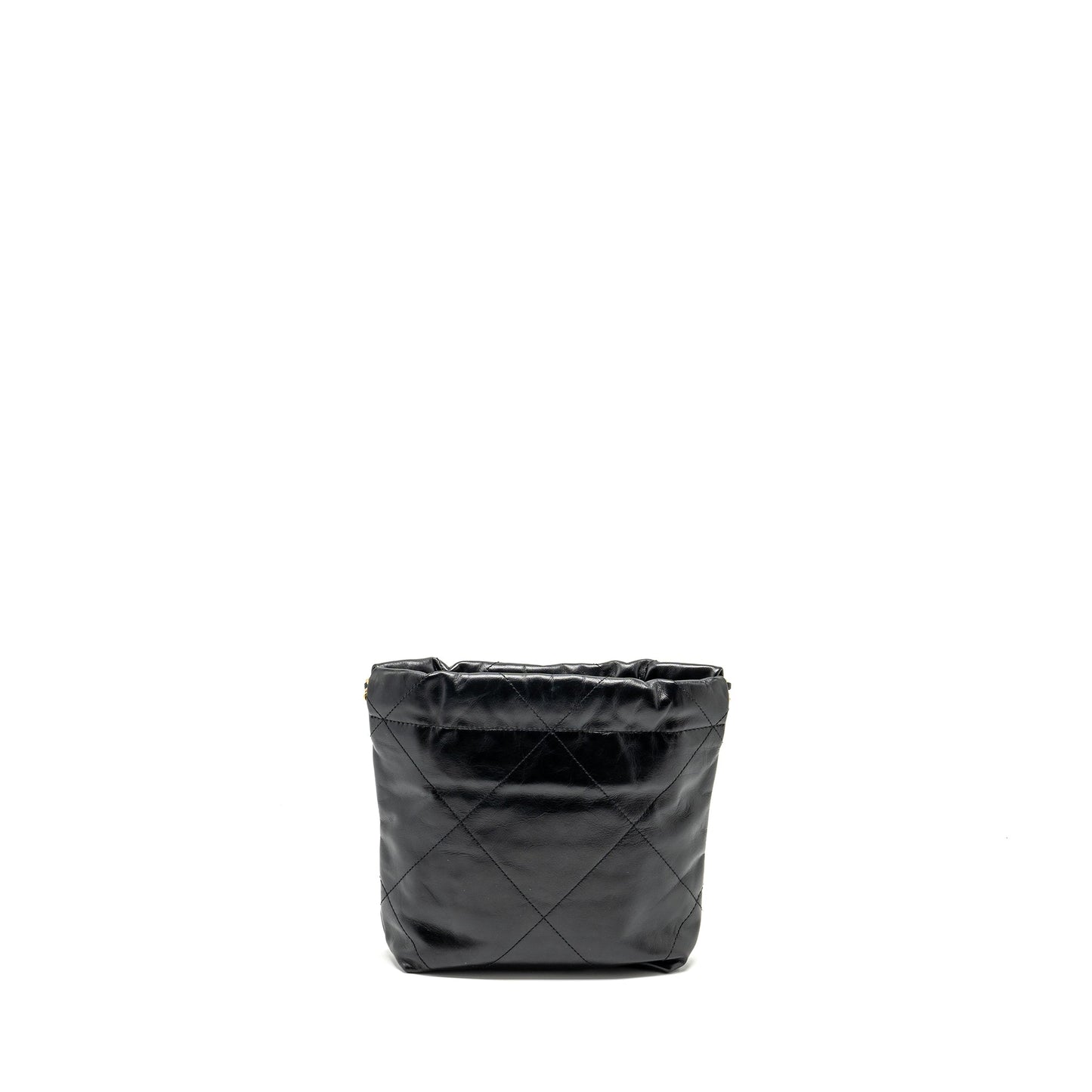 Chanel 22 Shiny Calfskin GHW Microchip Black Mini Bag Microchip 5