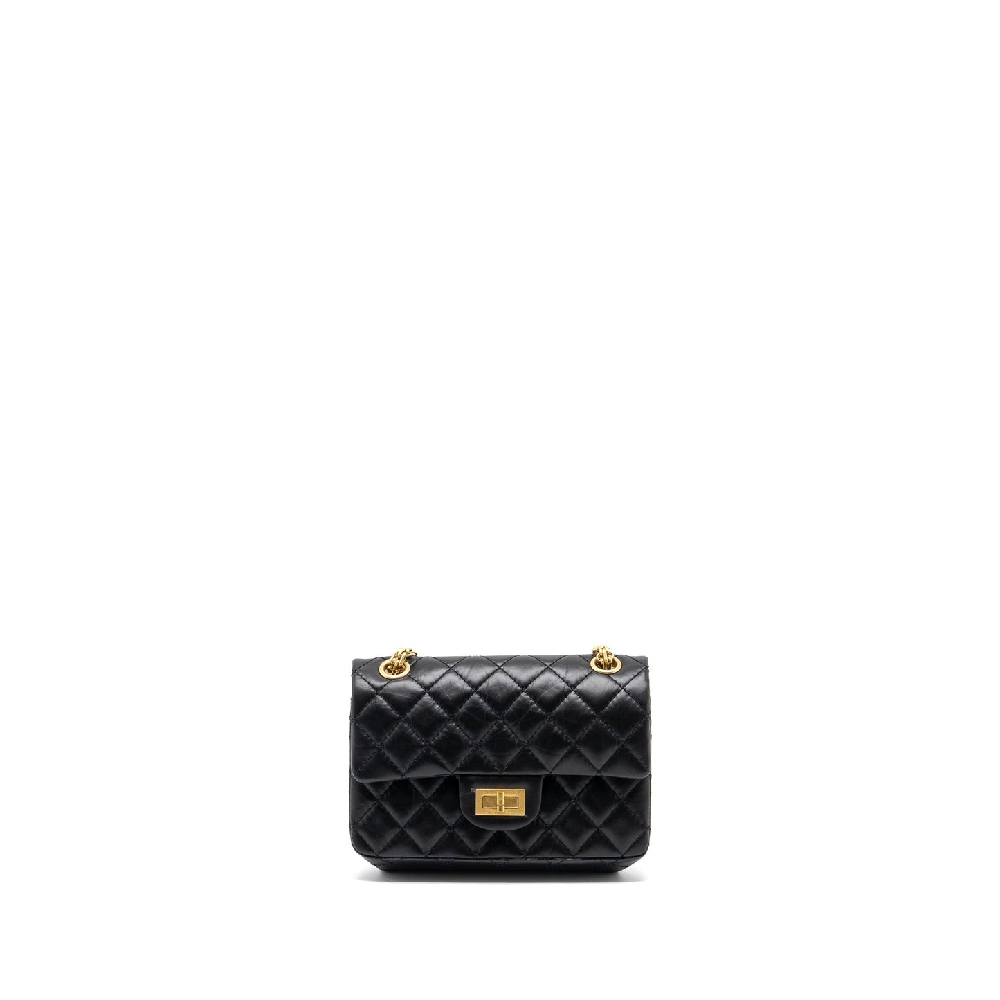 Chanel 2.55 Reissue Flap Aged Calfskin GHW Black Shoulder Bag Microchip 1
