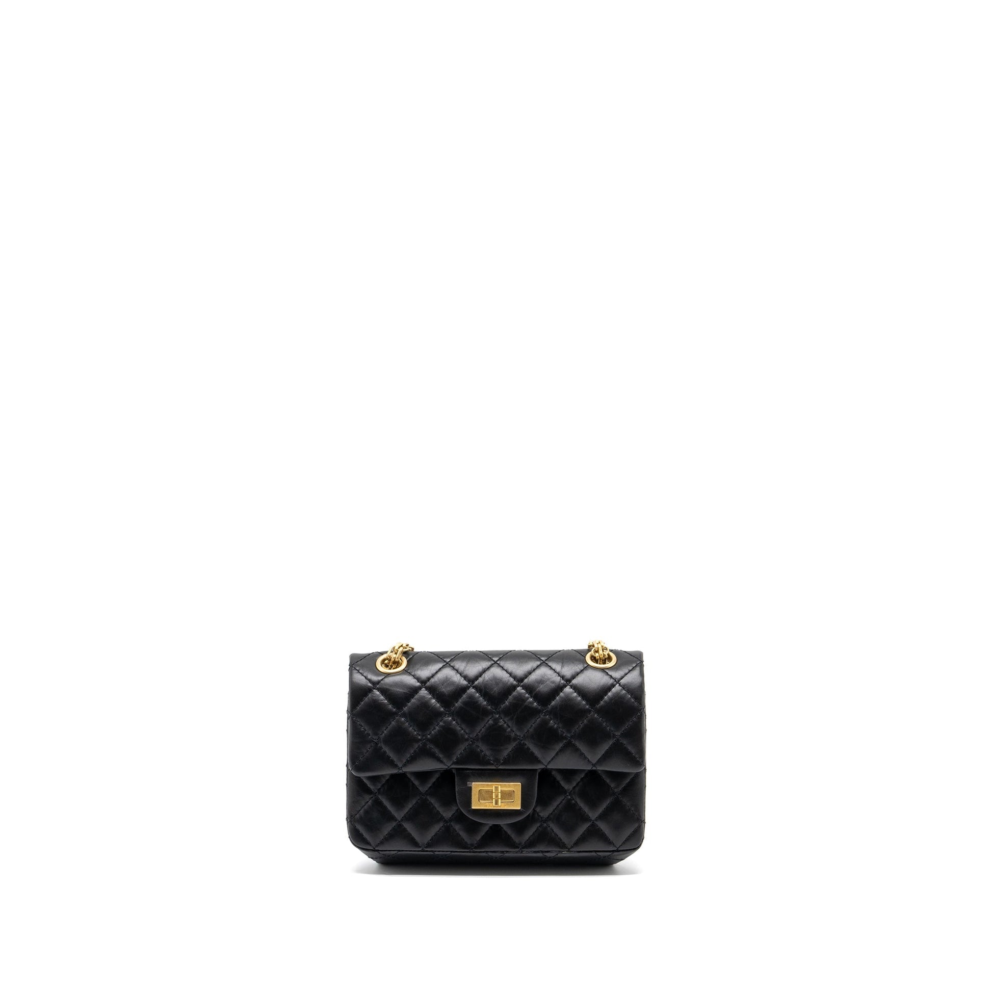 Chanel 2.55 Reissue Flap Aged Calfskin GHW Black Shoulder Bag Microchip 1