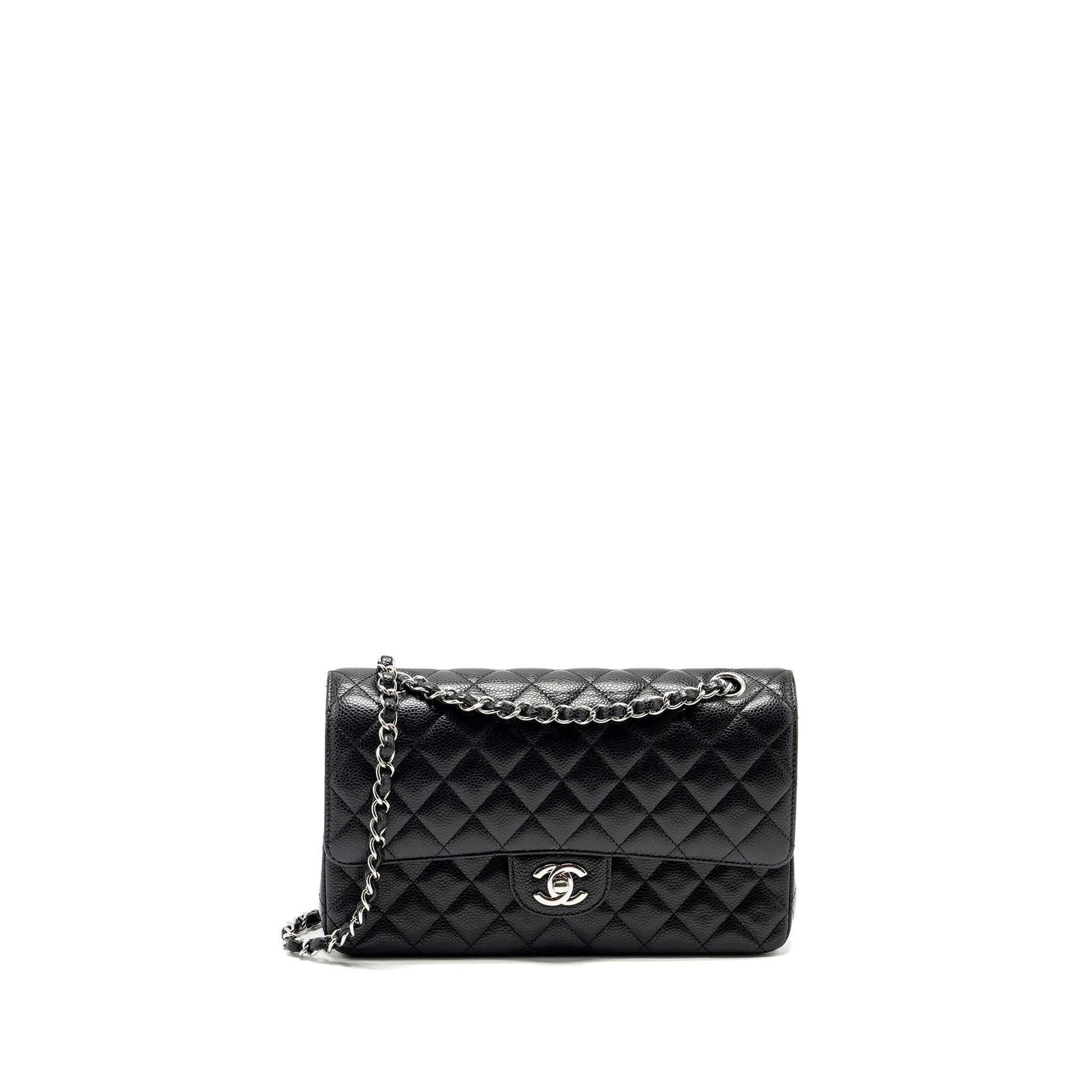 Chanel Classic Double Flap Caviar SHW microchip Black Shoulder Bag