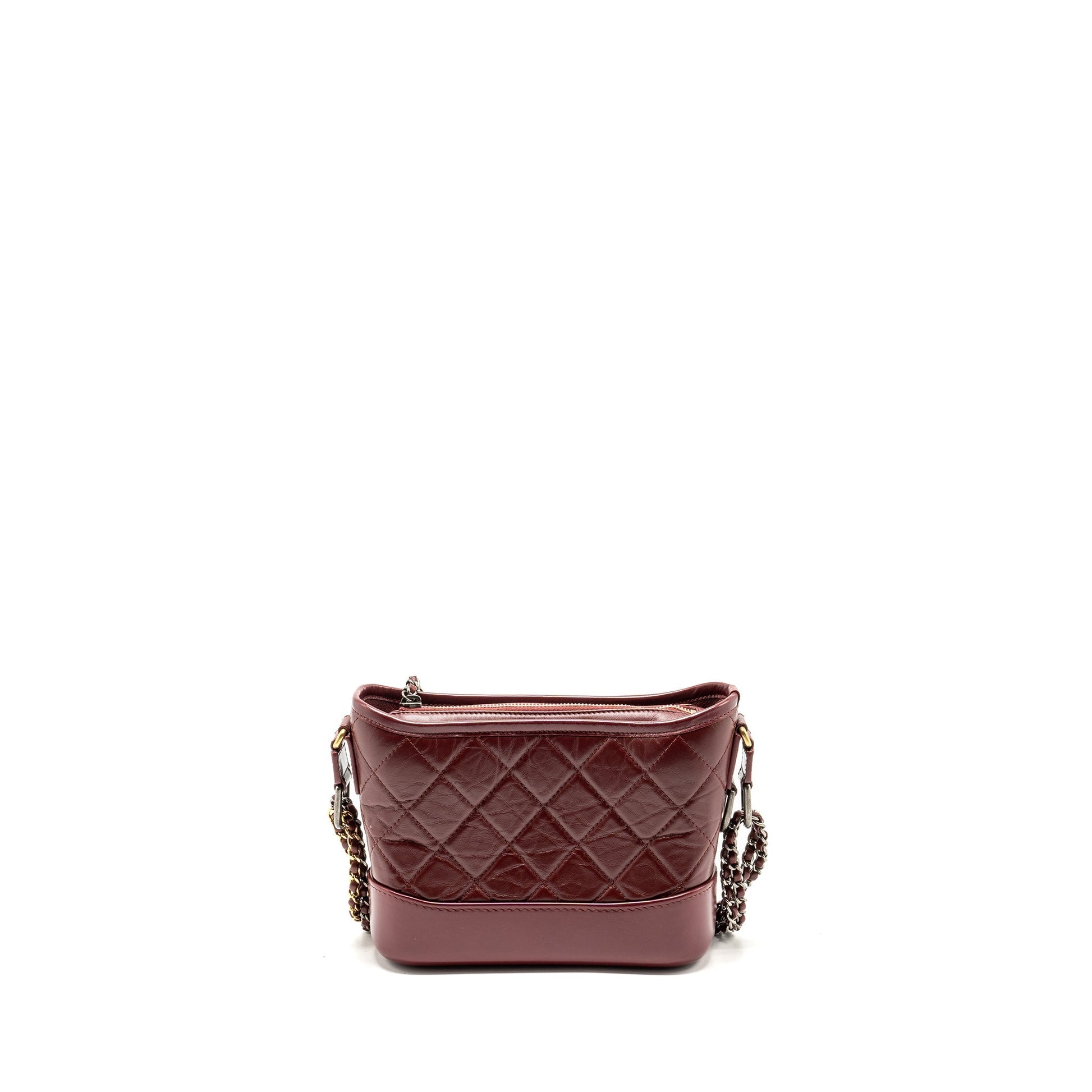 Chanel Gabrielle Hobo Calfskin Hardware Multicolour Red Small Shoulder Bag
