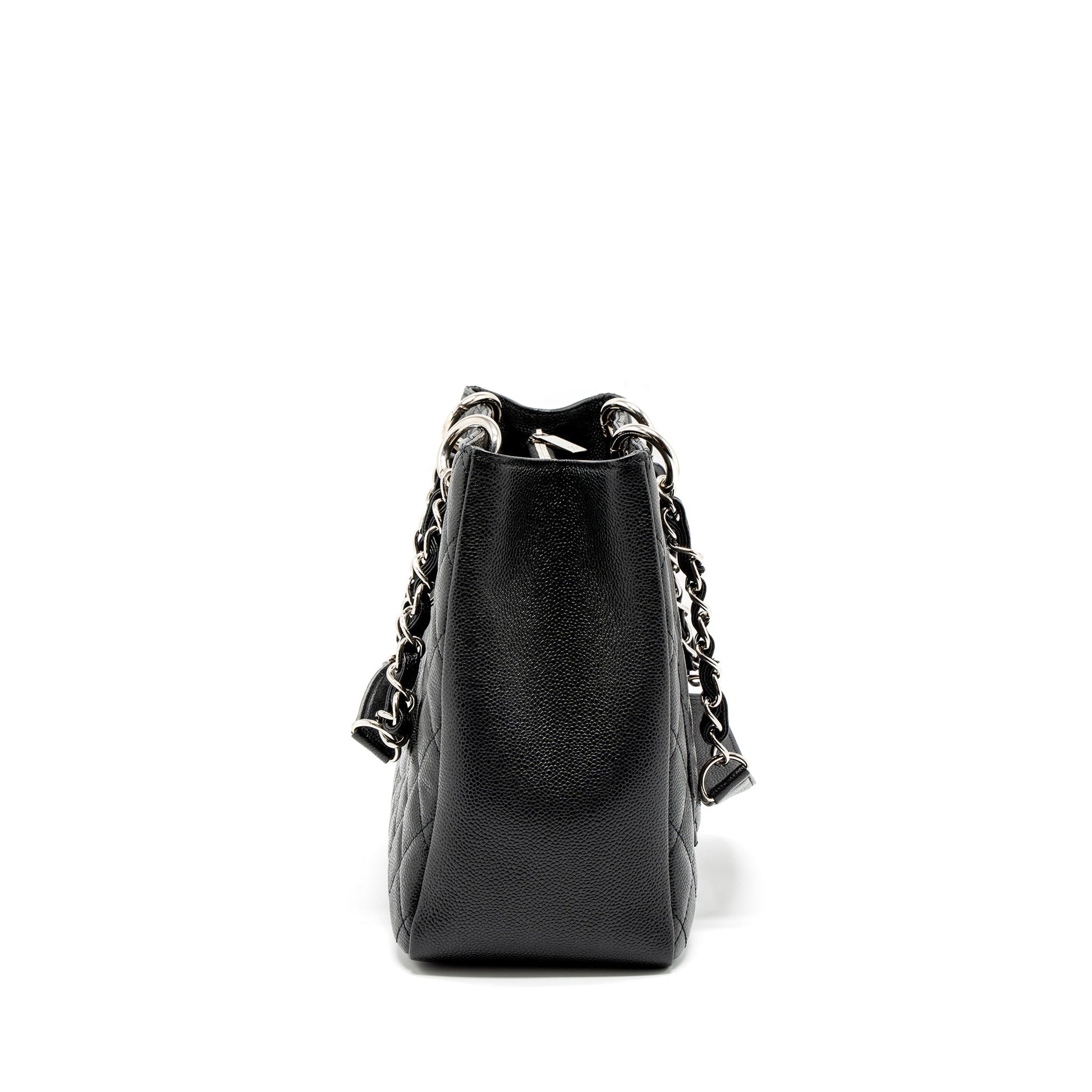 Chanel Grand Shopping GST Caviar SHW Black Tote Bag Ghw 1