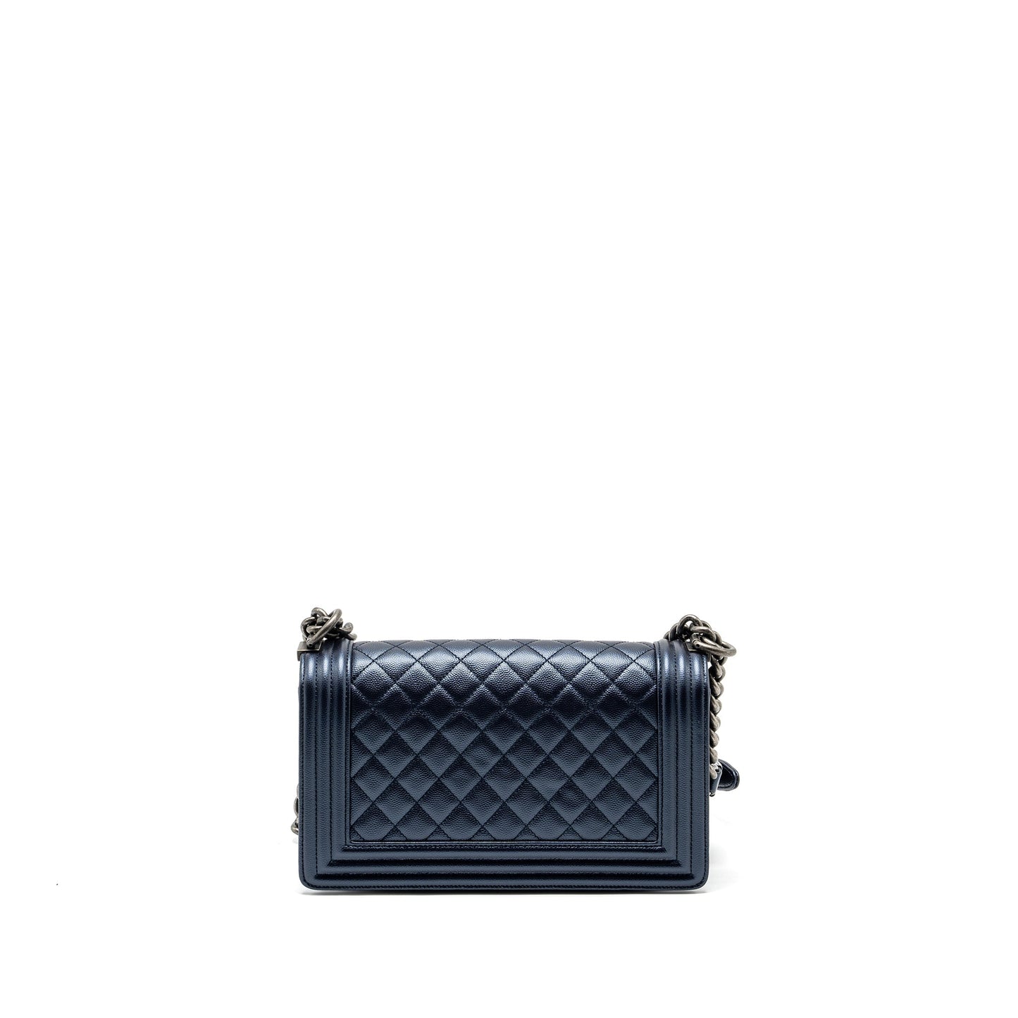 Chanel boy caviar Blue Handbag