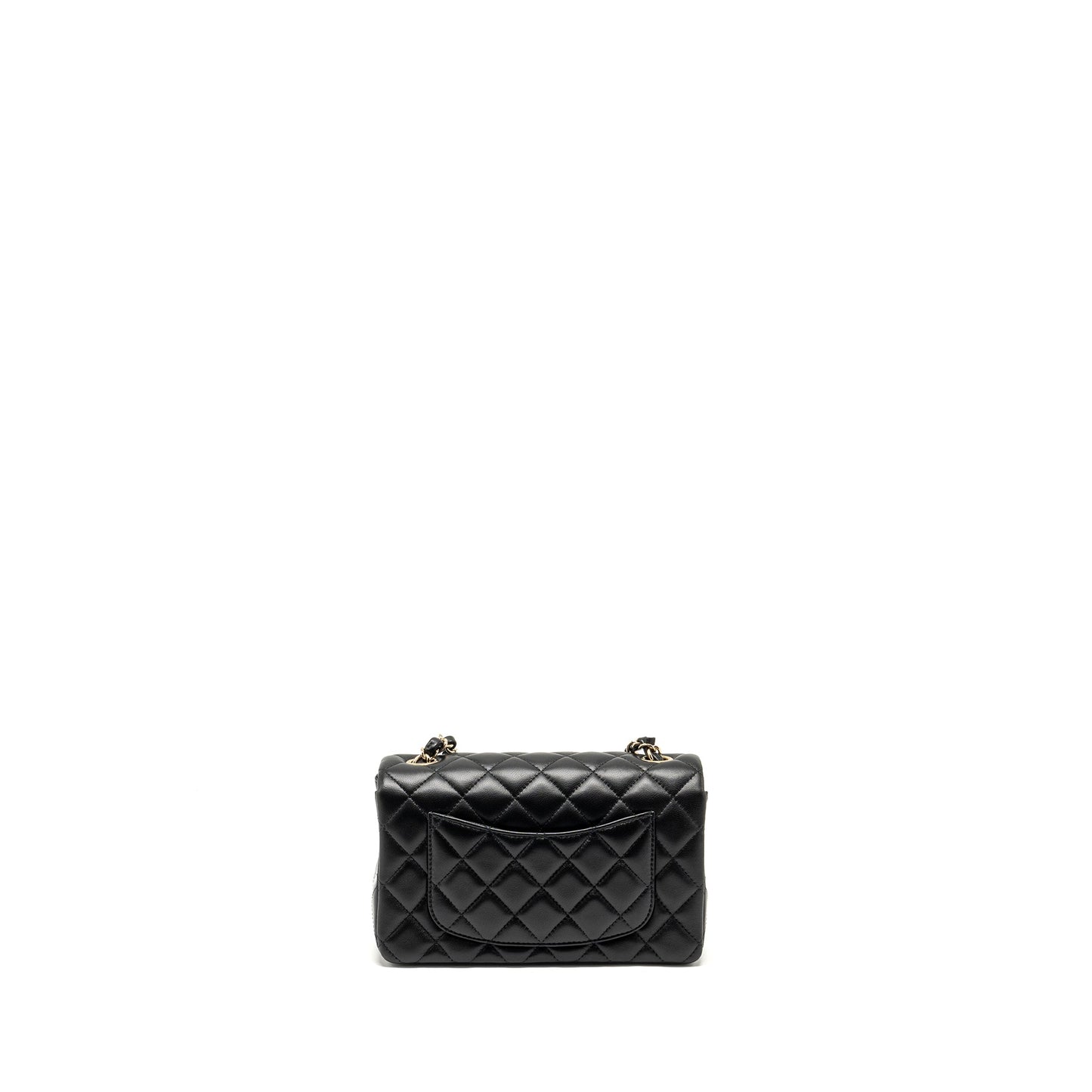 Chanel Rectangular Flap Lambskin LGHW microchip Black Shoulder Bag Lghw Microchip