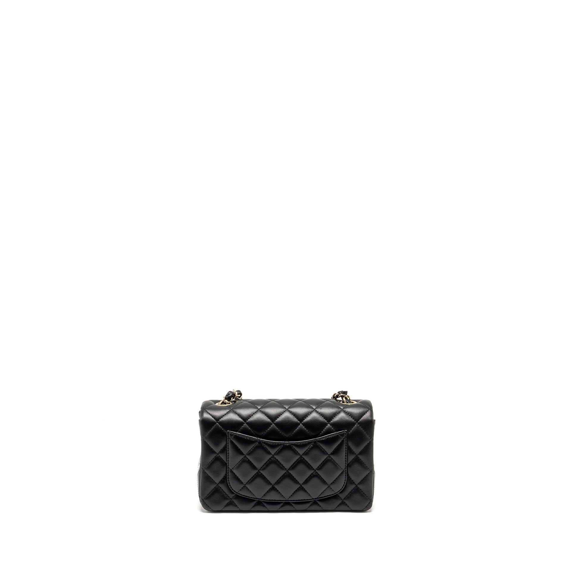Chanel Rectangular Flap Lambskin LGHW microchip Black Shoulder Bag Lghw Microchip