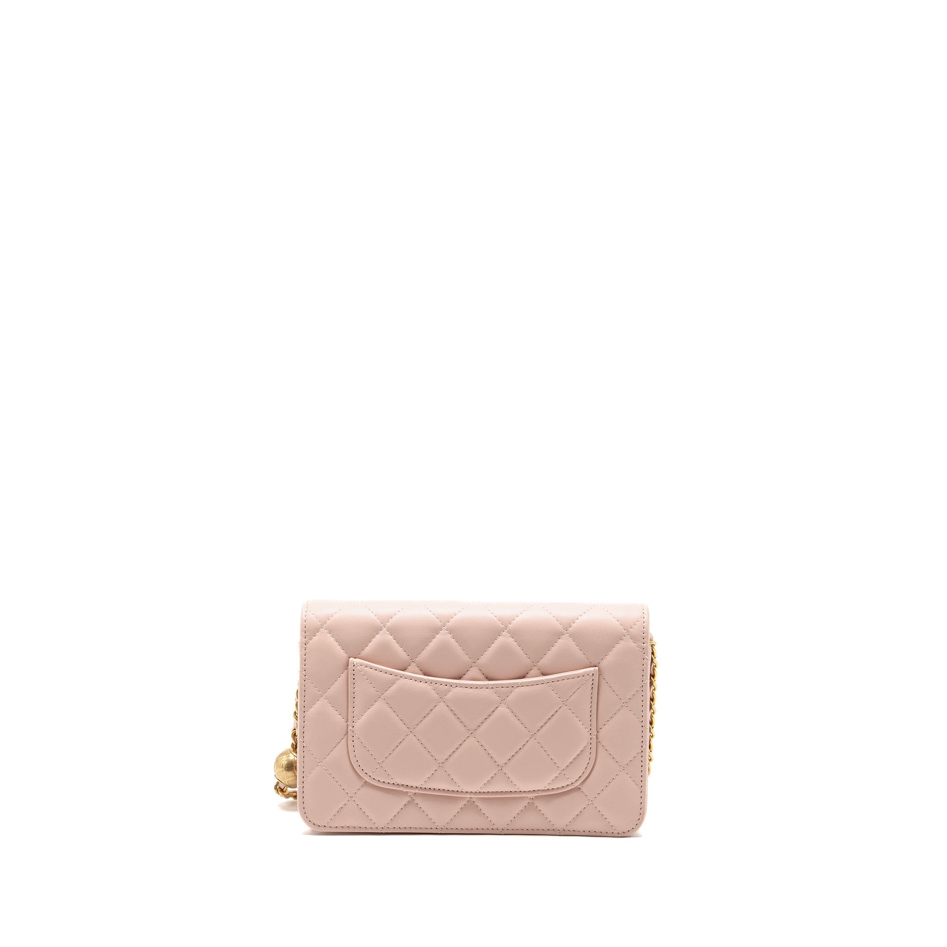 Chanel Pearl crush on lambskin light GHW Pink Wallet Case Microchip 1
