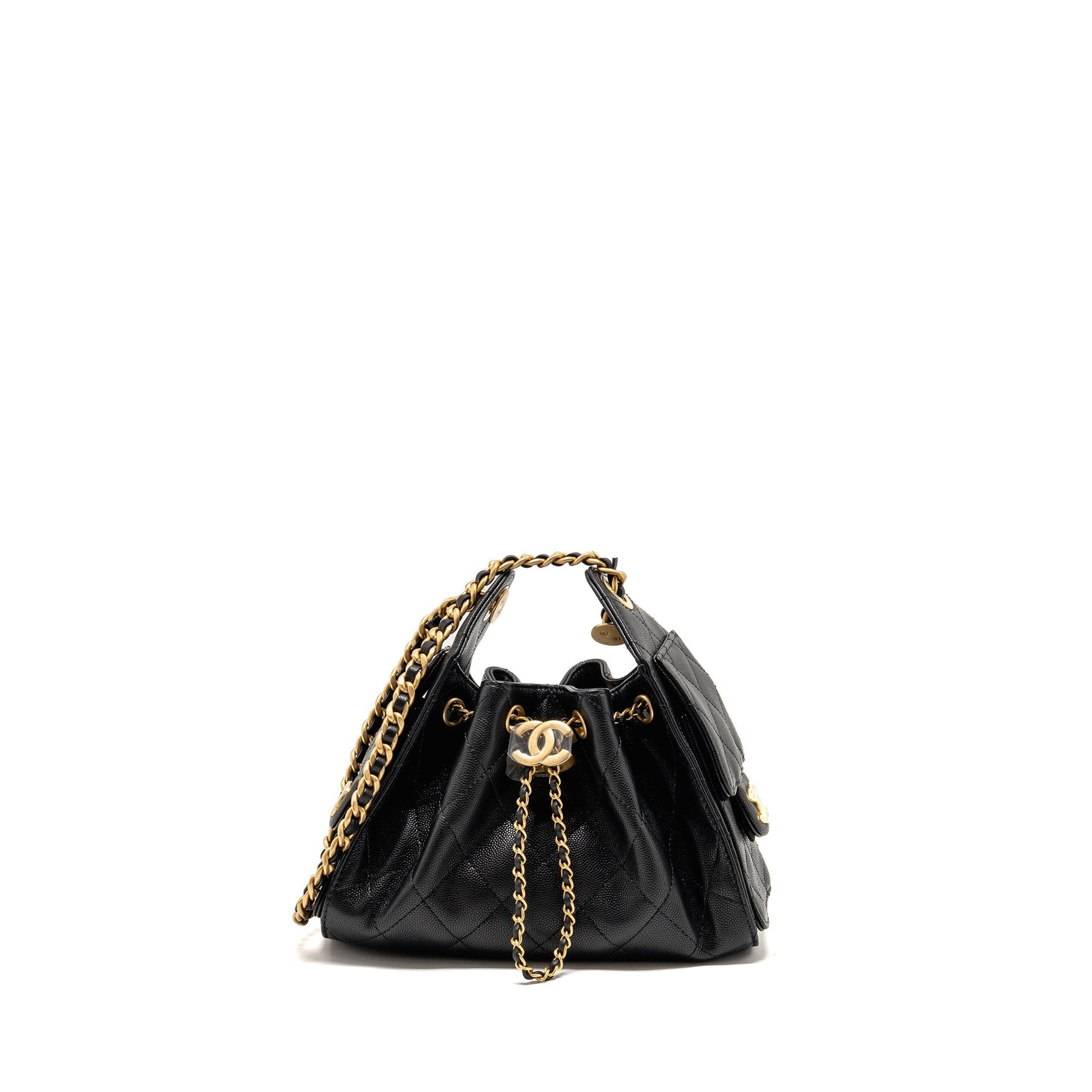 Chanel 25 caviar GHW Microchip Black Mini Bag Ghw Microchip
